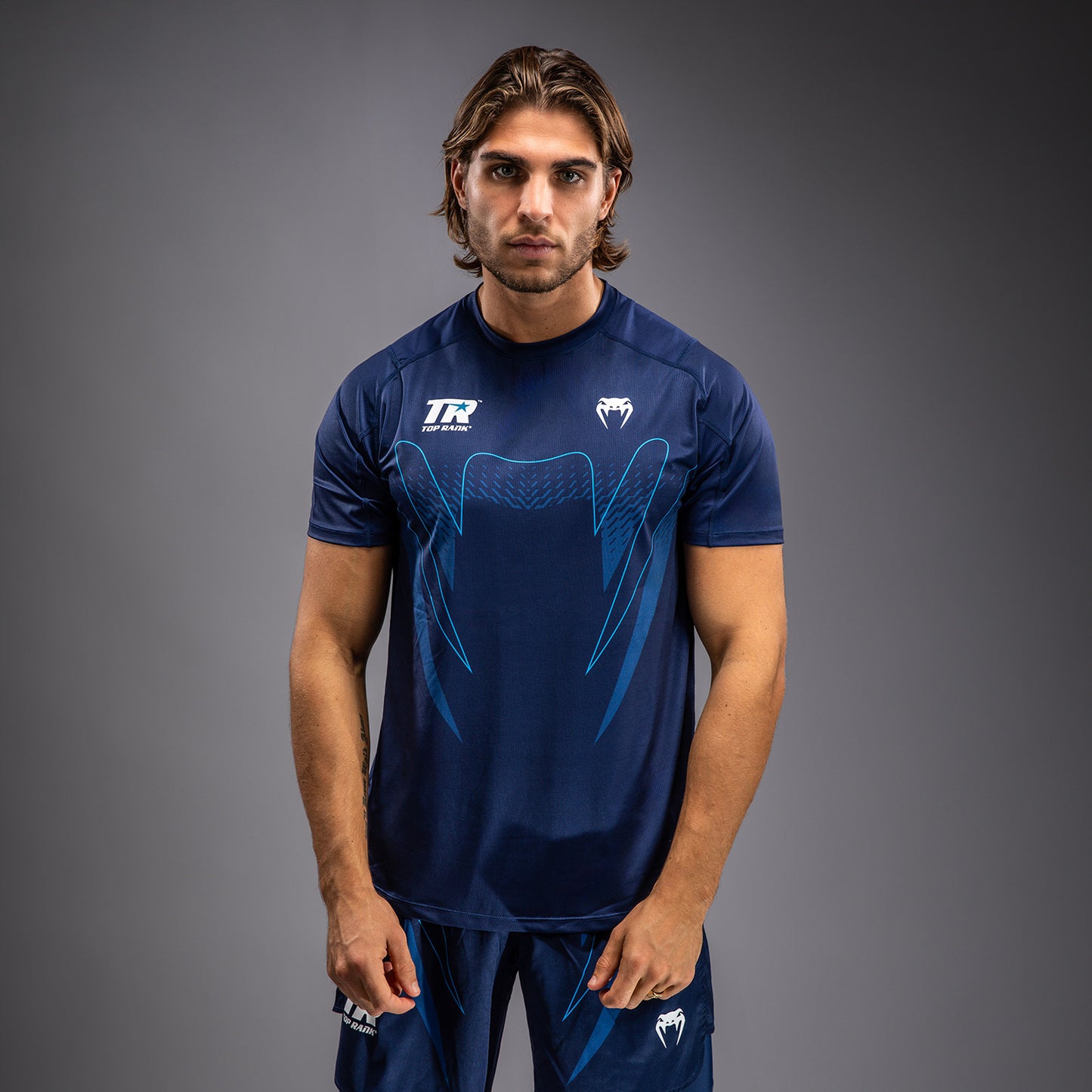 Venum x Top Rank Original Maglietta Dry tech da Uomo - Blu Navy