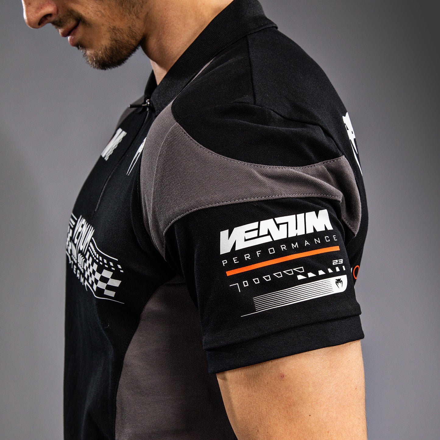 Venum Motorsport Polo in Cotone - Nero Profondo