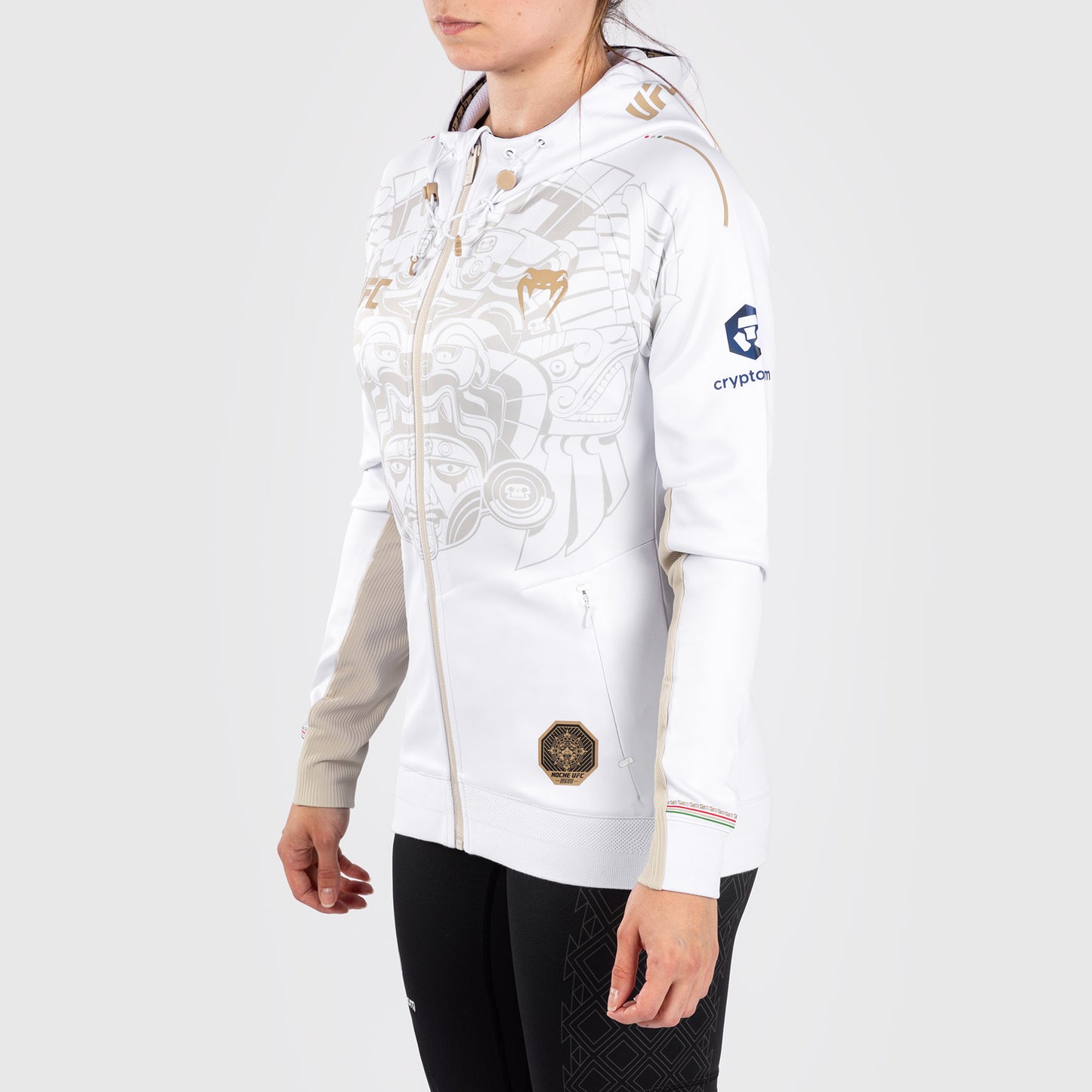 Noche UFC by Venum Authentic Fight Night Felpa con cappuccio da donna - bianca