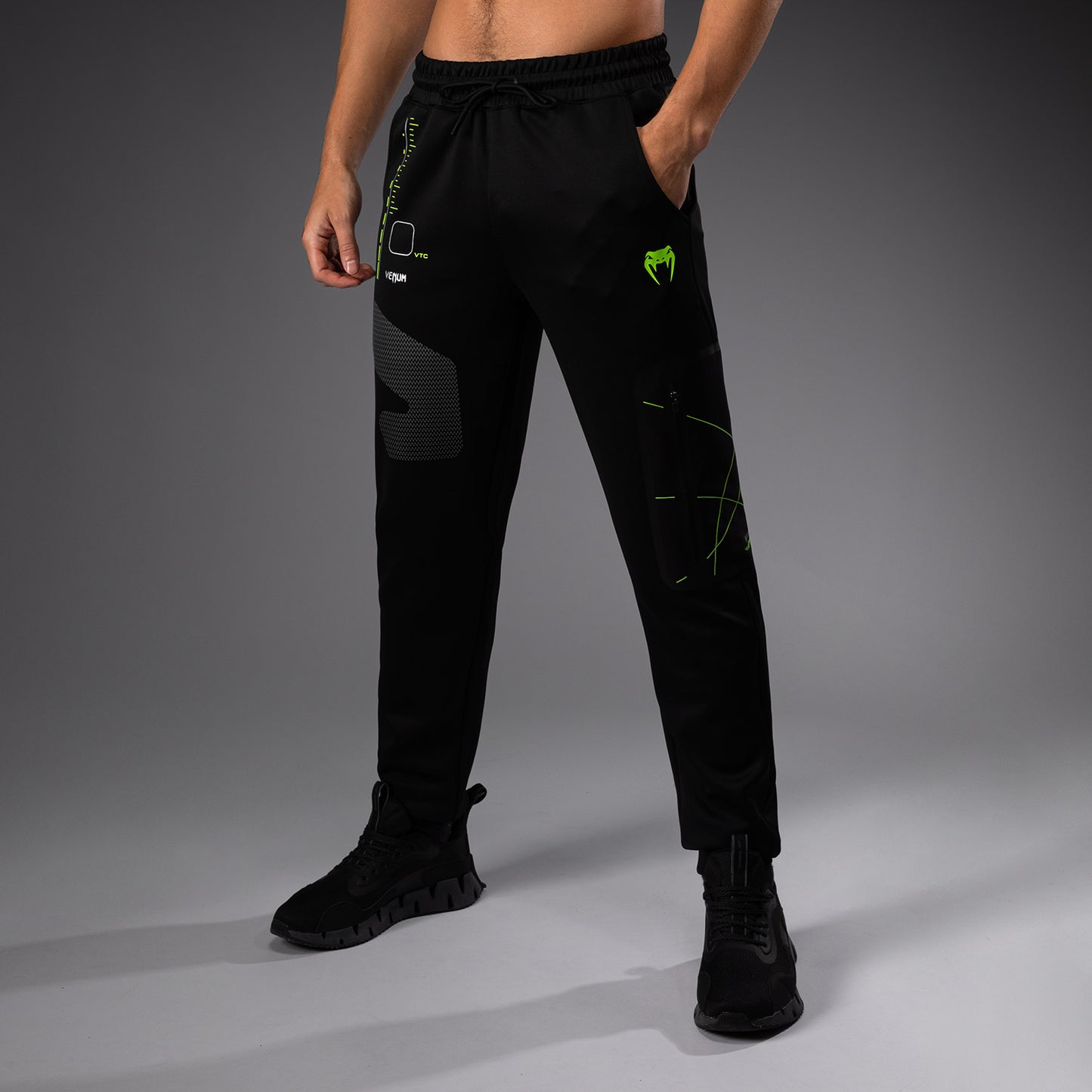 Venum Training Camp 4.0 Joggers - Nero/Neon Green