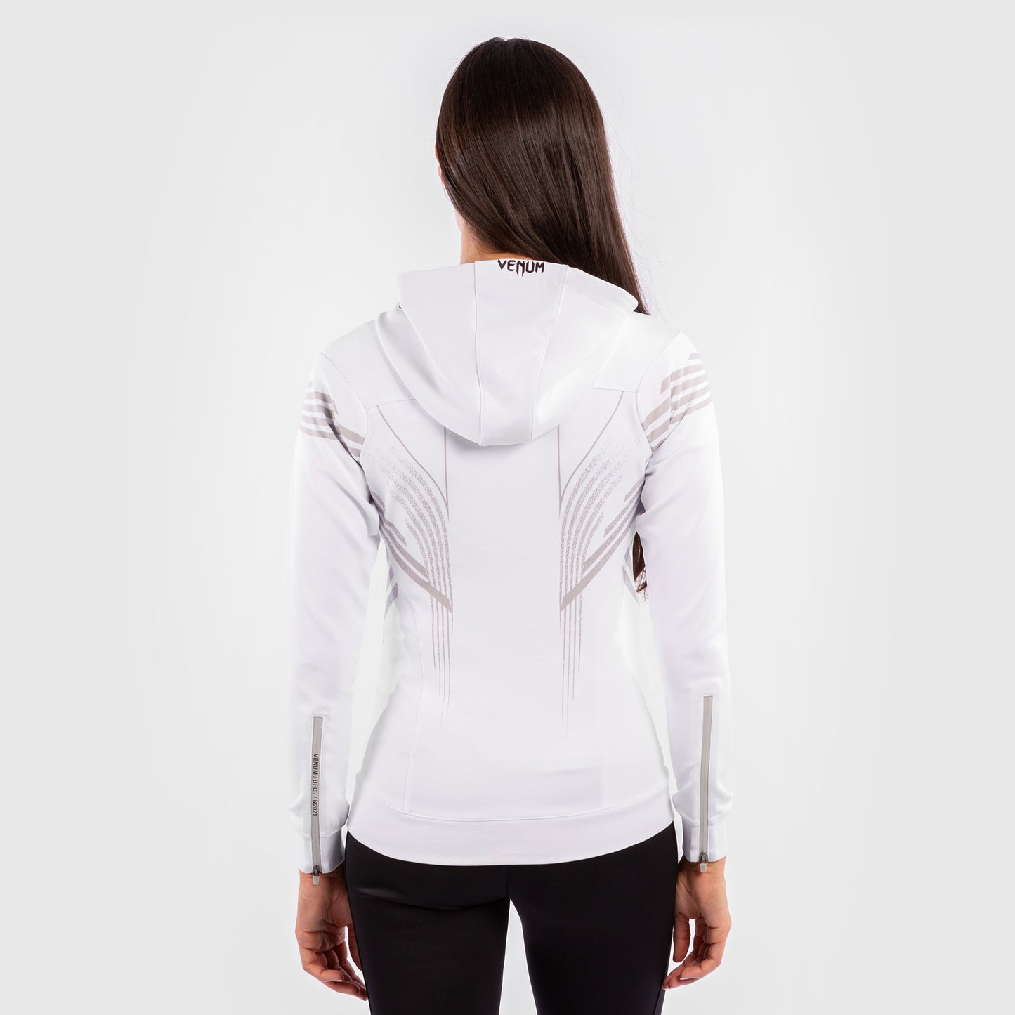 Felpa Con Cappuccio Walkout Donna Personalizzata UFC Venum Authentic Fight Night - Bianco