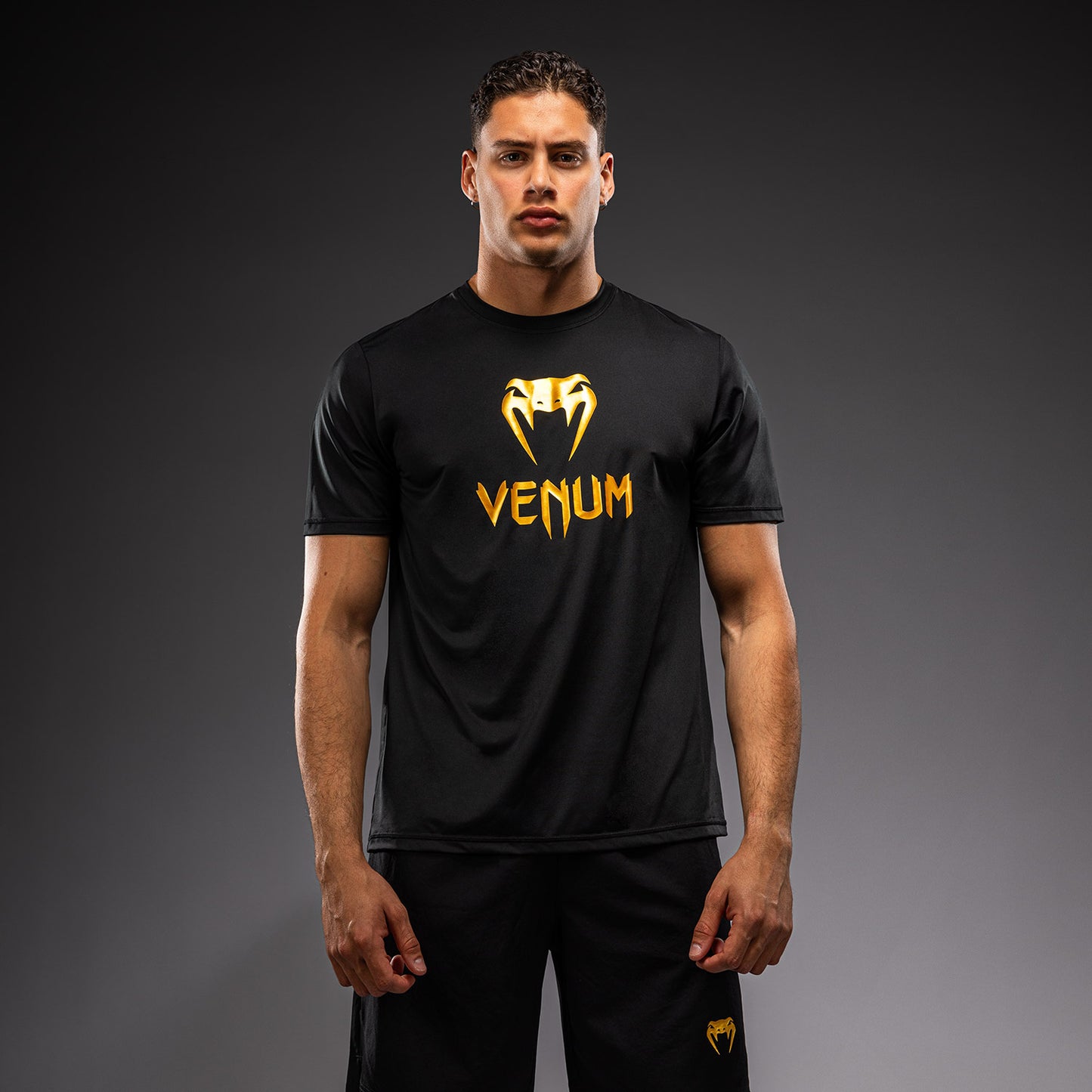 Venum Classic T-shirt Dry Tech - Nero/Oro