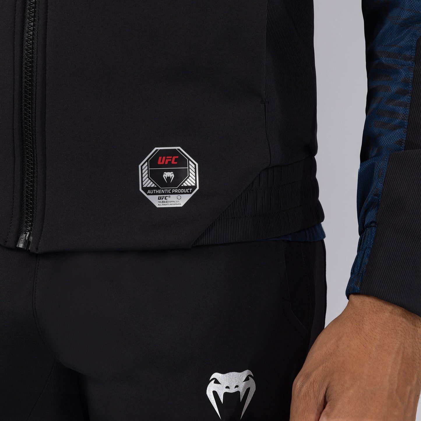 UFC Fusion by Venum Fight Week Felpa con Zip per Uomo - Blu oceanico