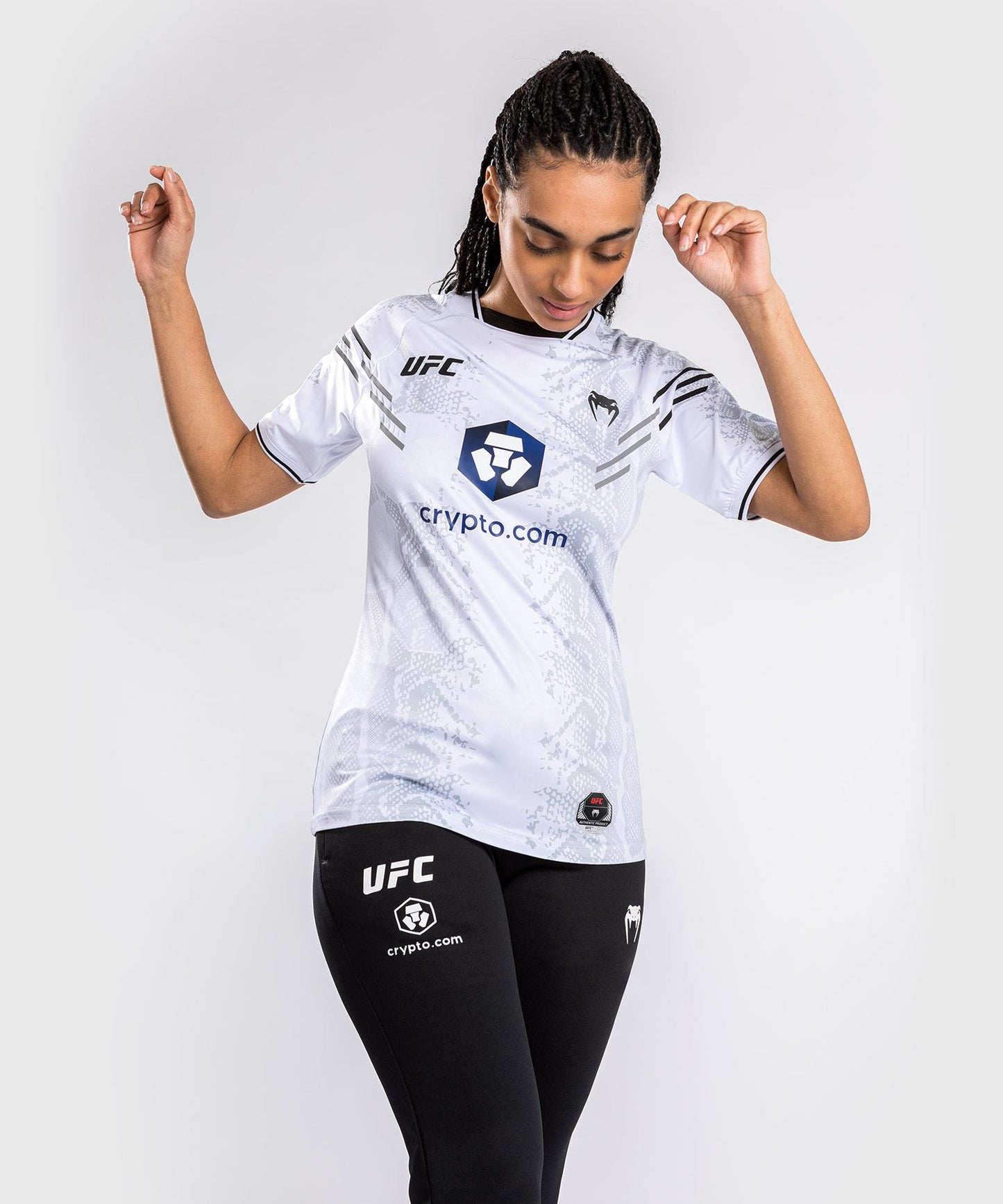 UFC Adrenaline by Venum Authentic Fight Night Maglia Dry Tech Personalizzata da Donna - Bianco
