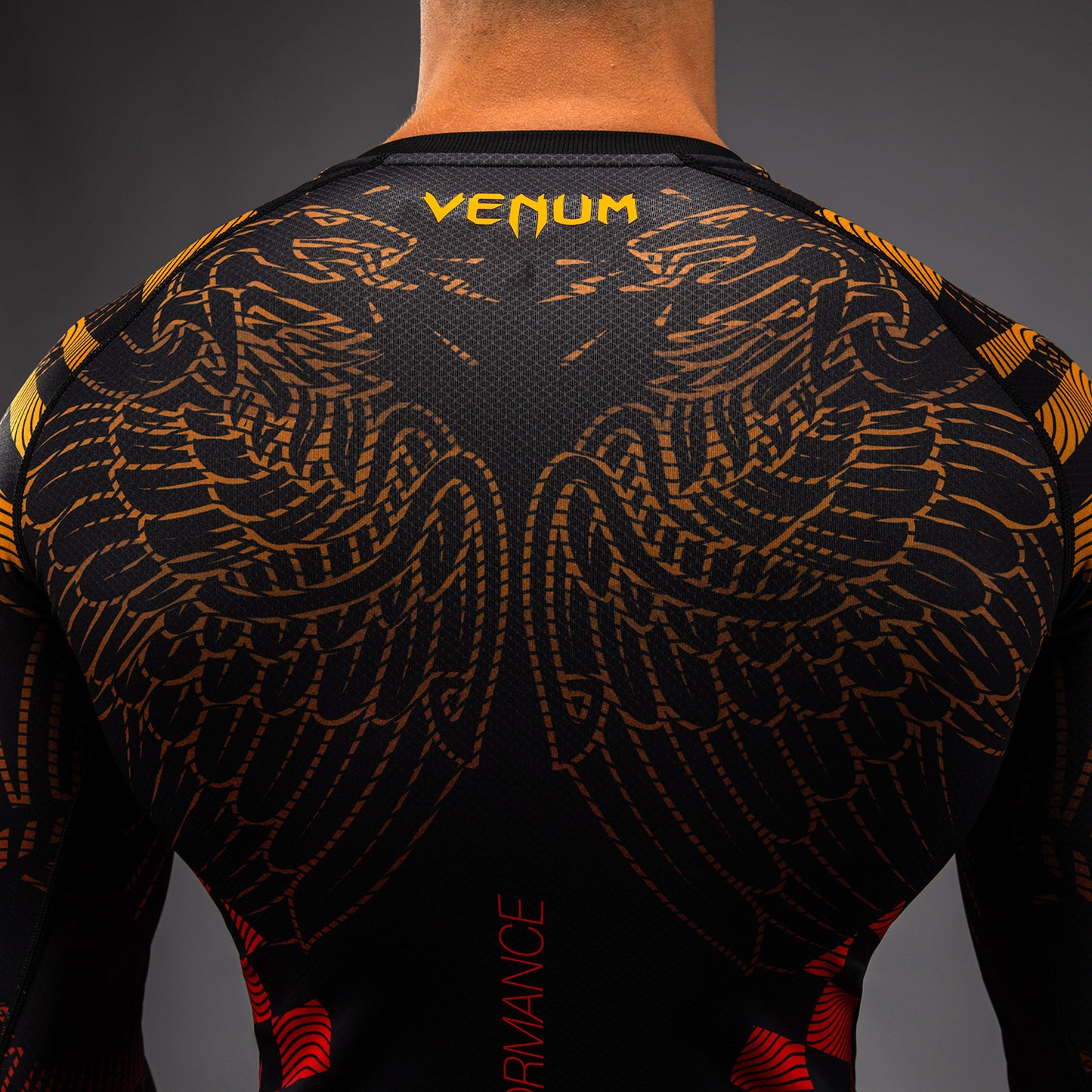 Venum Quetzal Fury Rashguard a Maniche Lunghe - Nero/Rosso Fury/Arancione