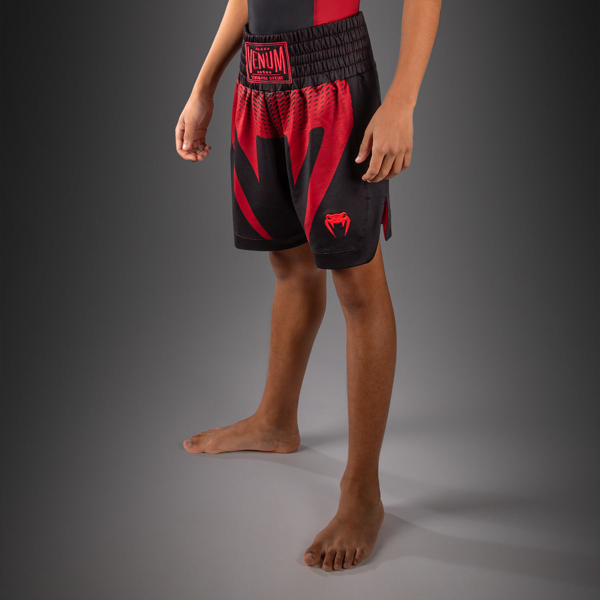 Venum Attack Pantaloncini da Boxe per Bambini - Nero/Rosso