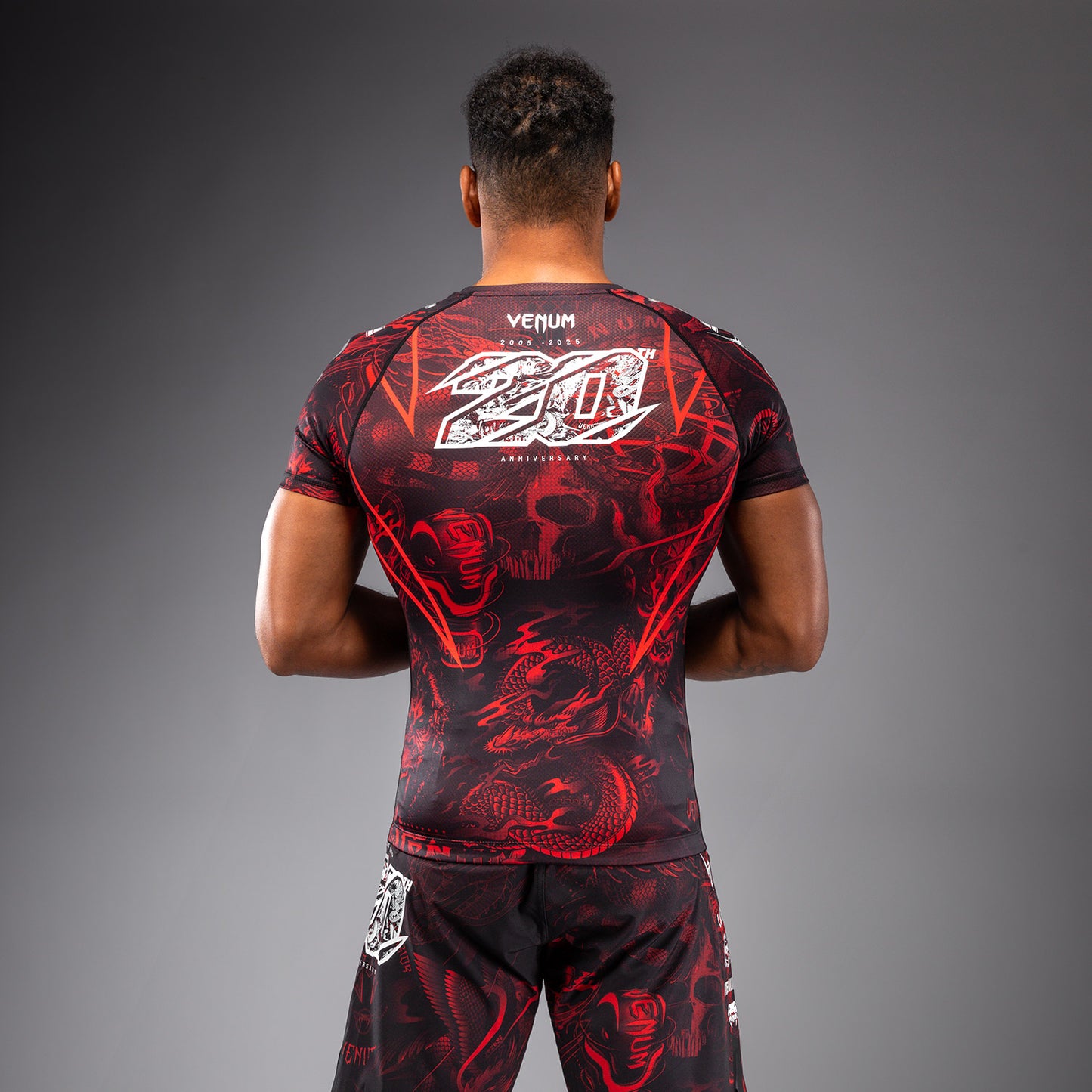 Venum 20th Anniversary Rashguard a Maniche Corte - Nero/Rosso