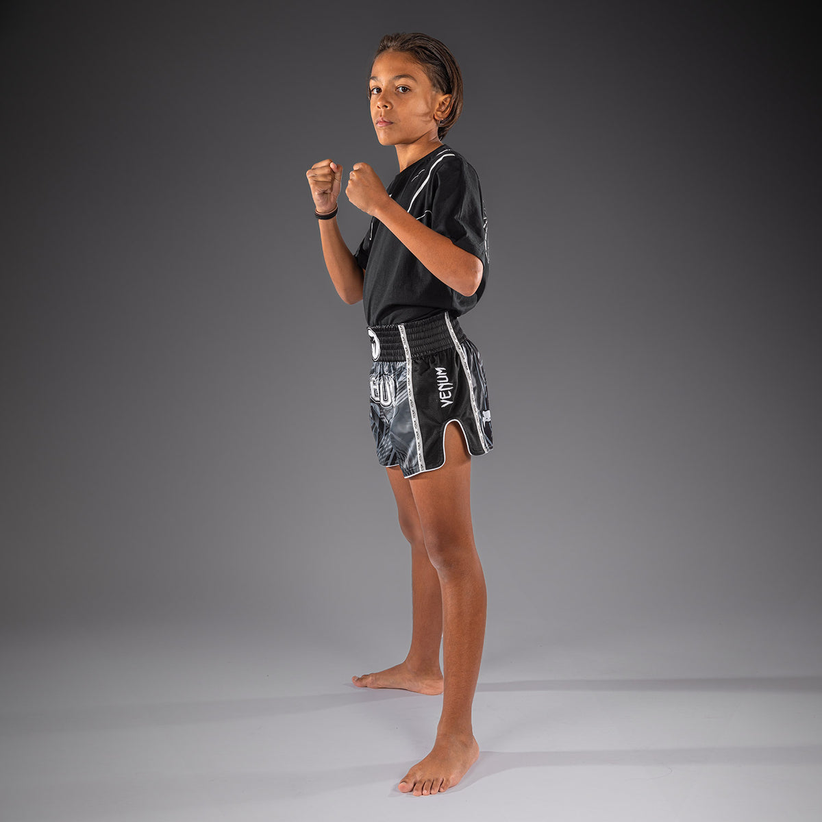 Venum Crimson Viper 2.0 Pantaloncini da Muay Thai per bambini - Nero/Grigio