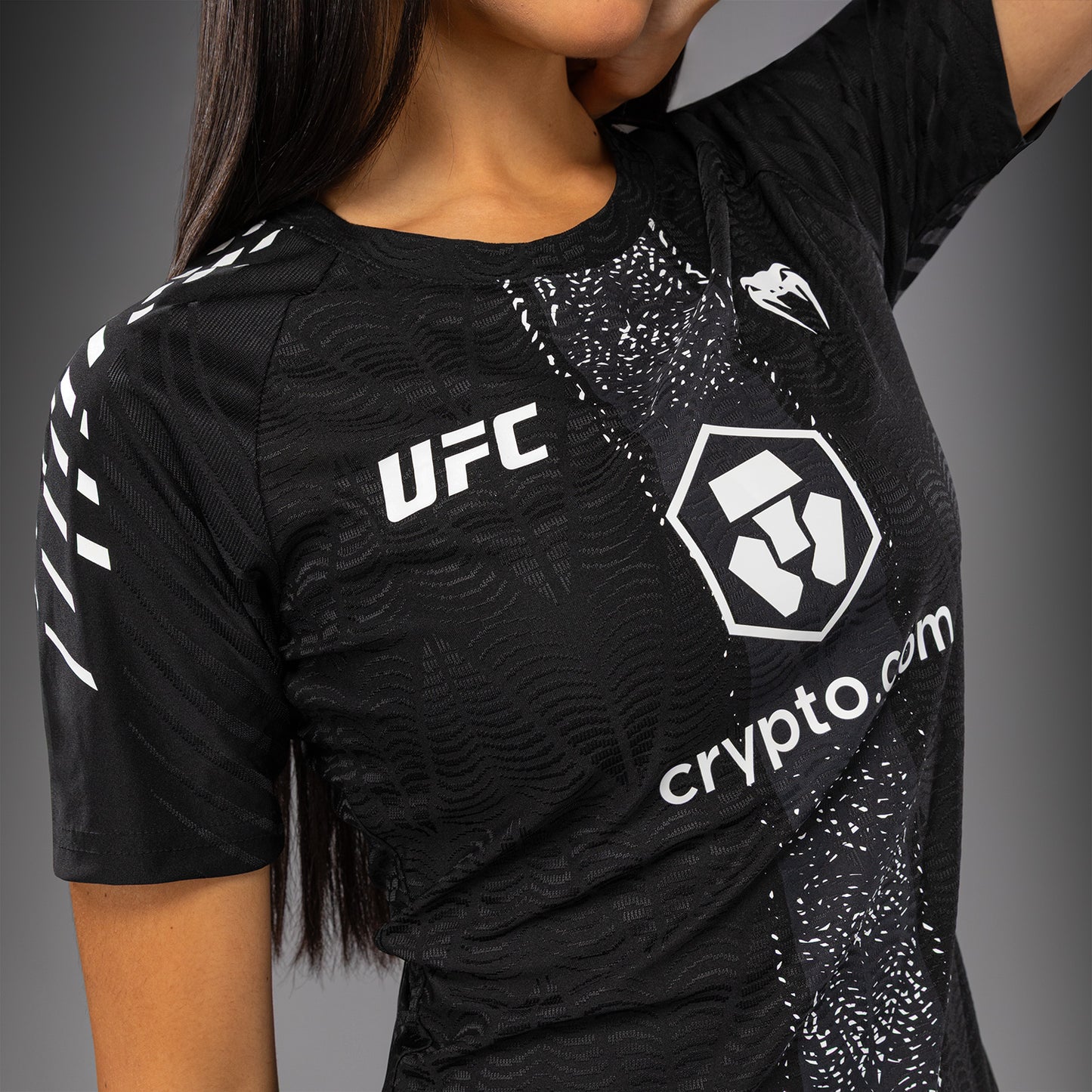 UFC Zenith by Venum Authentic Fight Night Maglia ufficiale Walkout Donna Personalizzato - Nero