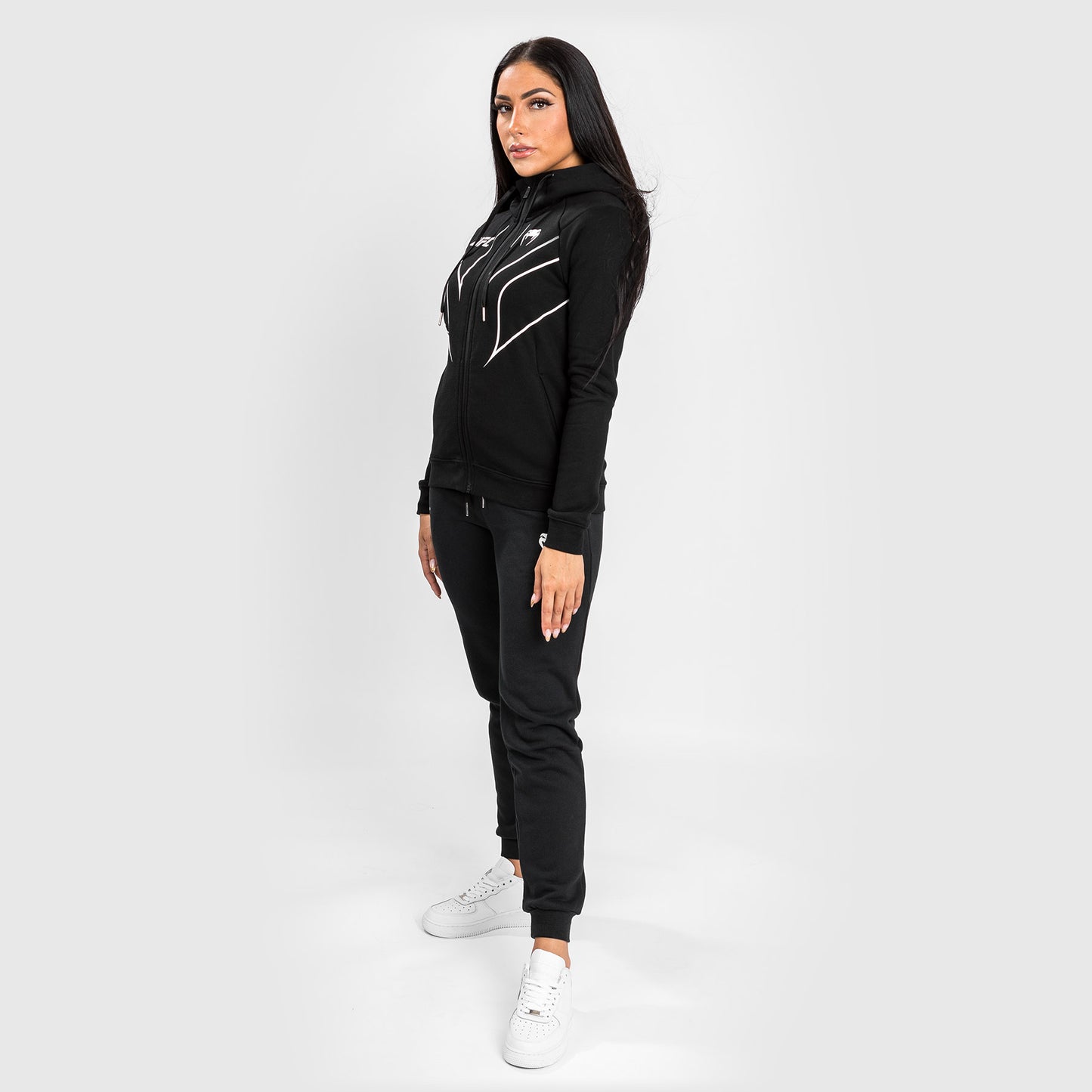 UFC Venum Fight Night 2.0 Replica Felpa con cappuccio a zip da donna - Nero