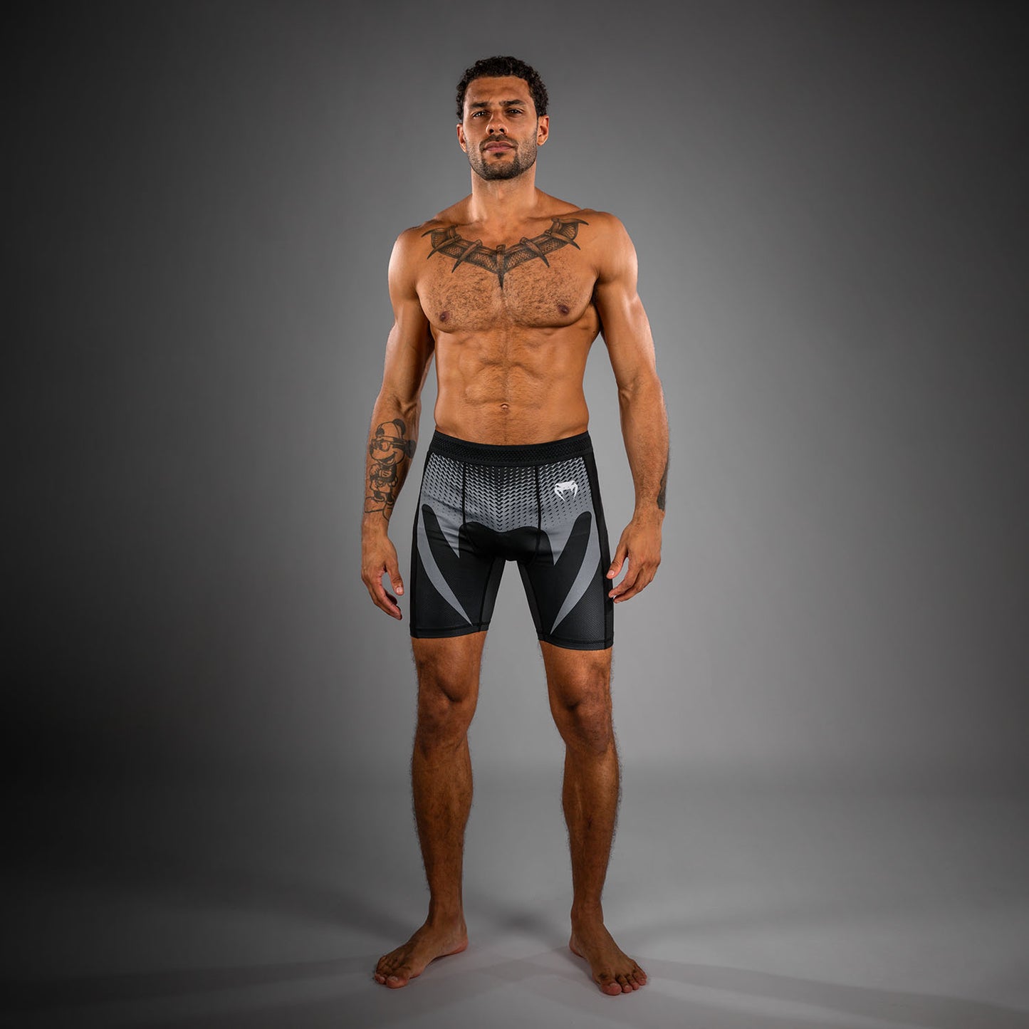 Venum No Gi Vale Tudo Pantaloncini - Nero/Grigio Argento