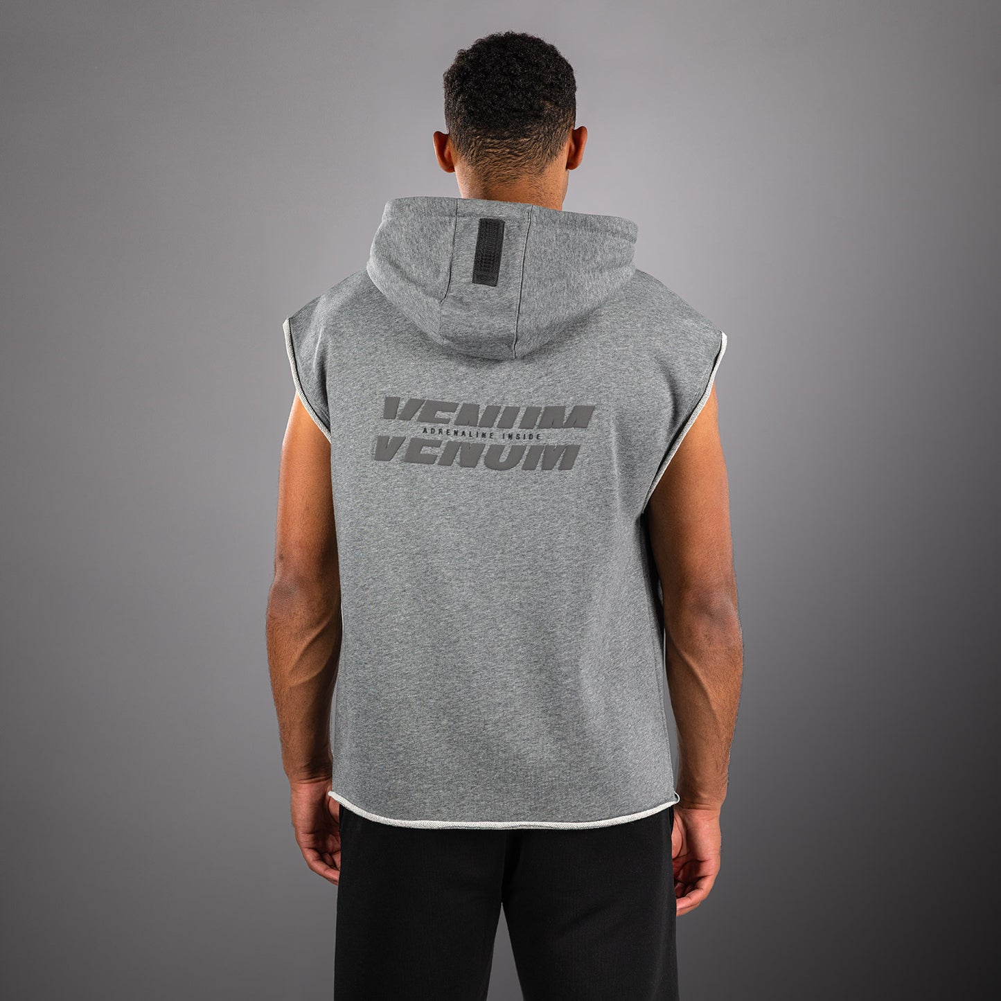 Venum Divide Felpa con Cappuccio Senza Maniche - Grigio Mélange