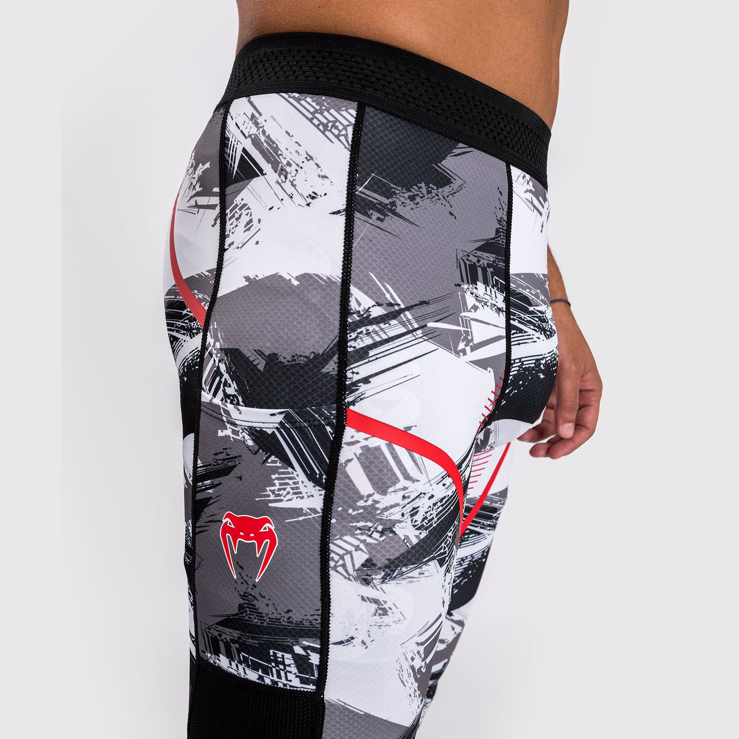 Venum Electron 3.0 Pantalone a compressione - Grigio/rosso