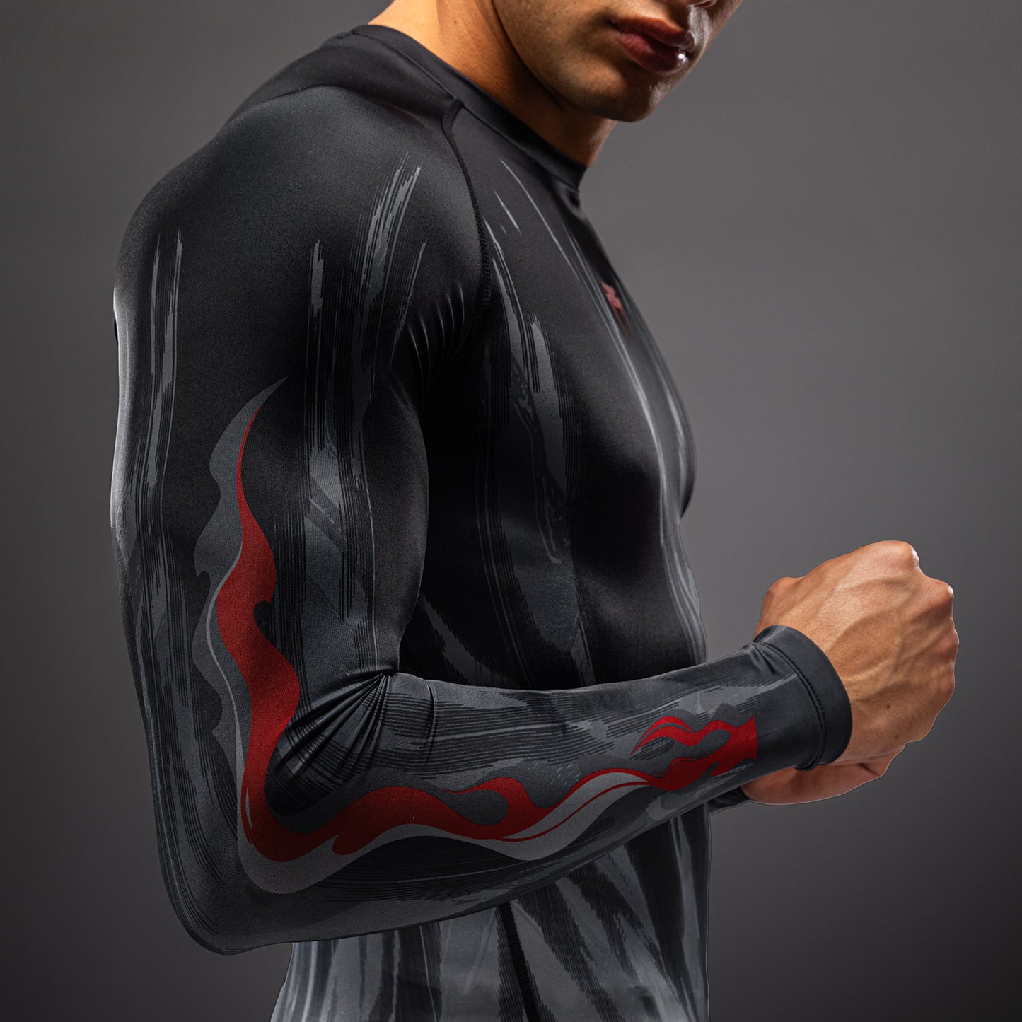 Venum Demon Rashguard a Maniche Lunghe - Nero/Grigio