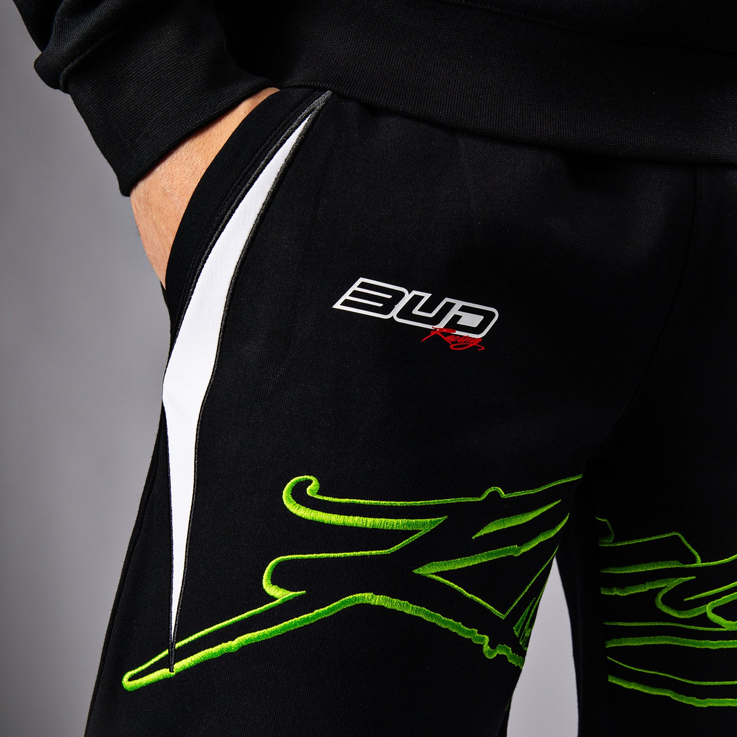 Venum x Bud Racing Pantaloncini in cotone Uomo - Nero/Bianco/Verde lime