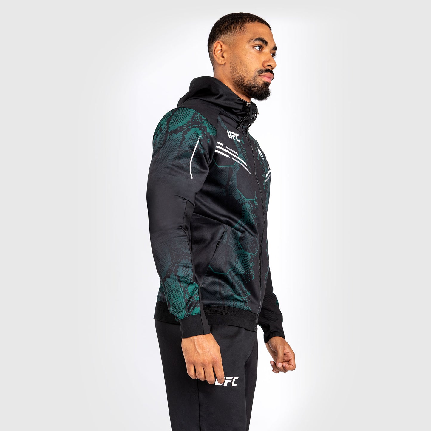 UFC Adrenaline by Venum Authentic Fight Night Felpa con cappuccio per Uomo - Emerald Edition - Verde/Nero