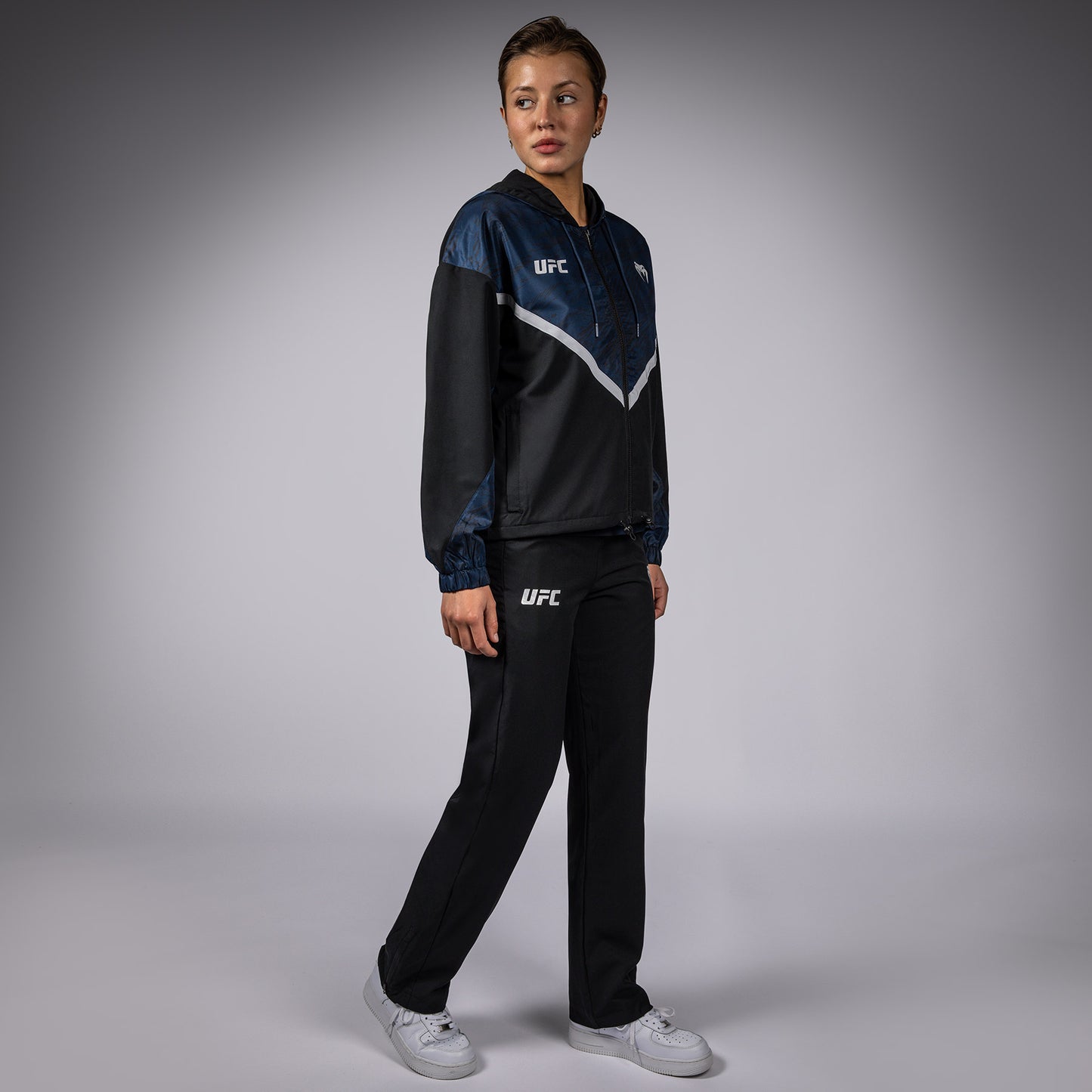 UFC Fusion by Venum Fight Week Felpa con Zip per Donna - Blu oceanico
