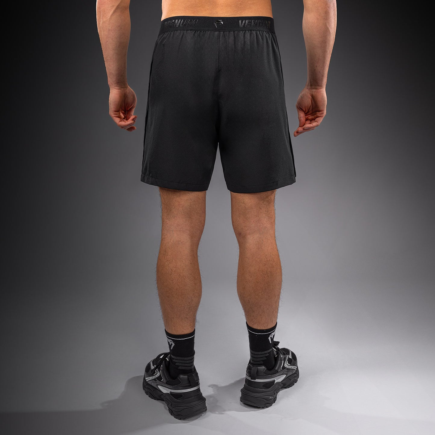 Pantaloncini da allenamento ibridi Venum Lazer - Nero/Grigio