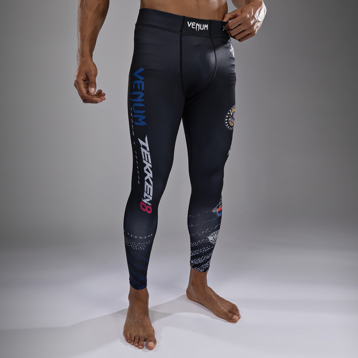 Venum x TEKKEN 8 - Paul Phoenix Pantaloni a compressione - Nero/Blu