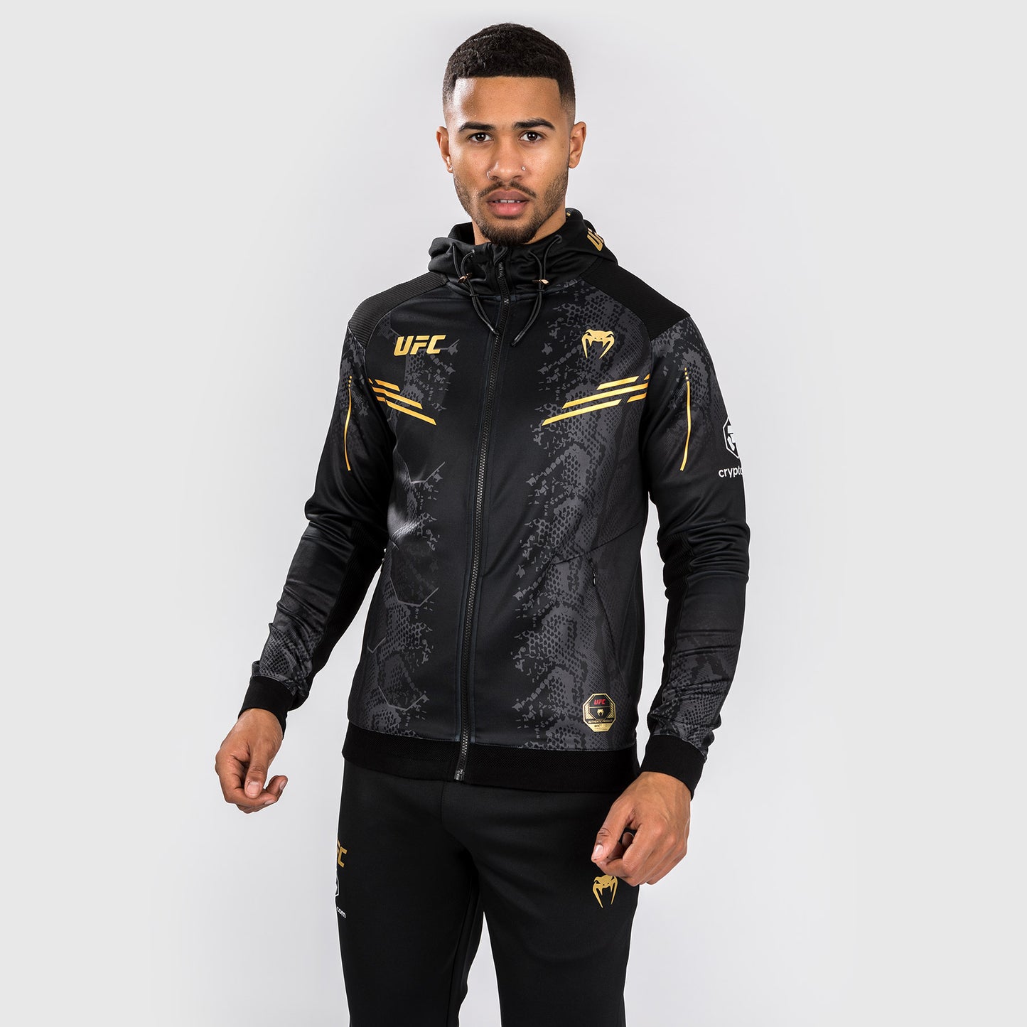 UFC Adrenaline by Venum Authentic Fight Night Felpa con cappuccio Walkout da Uomo - Champion