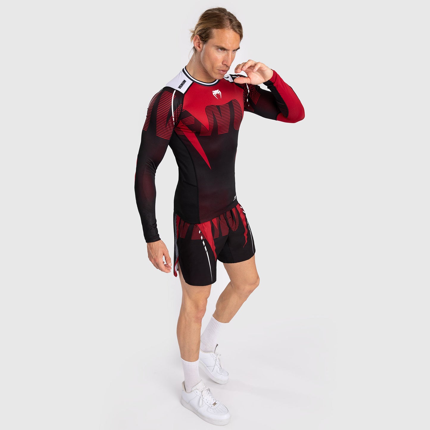 Venum Adrenaline Rashguard a Maniche Lunghe da Uomo - Red