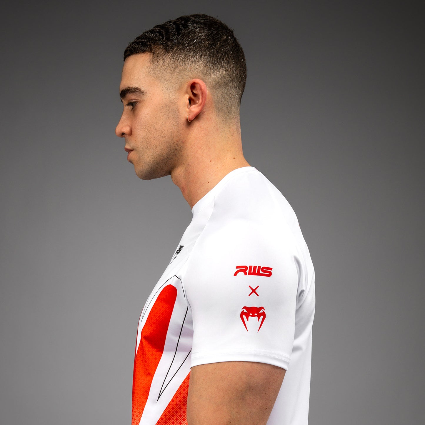 Venum x RWS 2.0 T-Shirt Dry-Tech Uomo – Bianco/Rosso