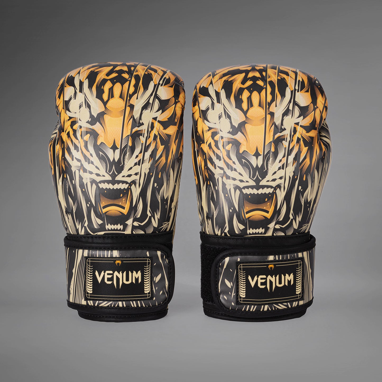 Venum Tiger Guanti da Boxe - Nero/Arancione Neon
