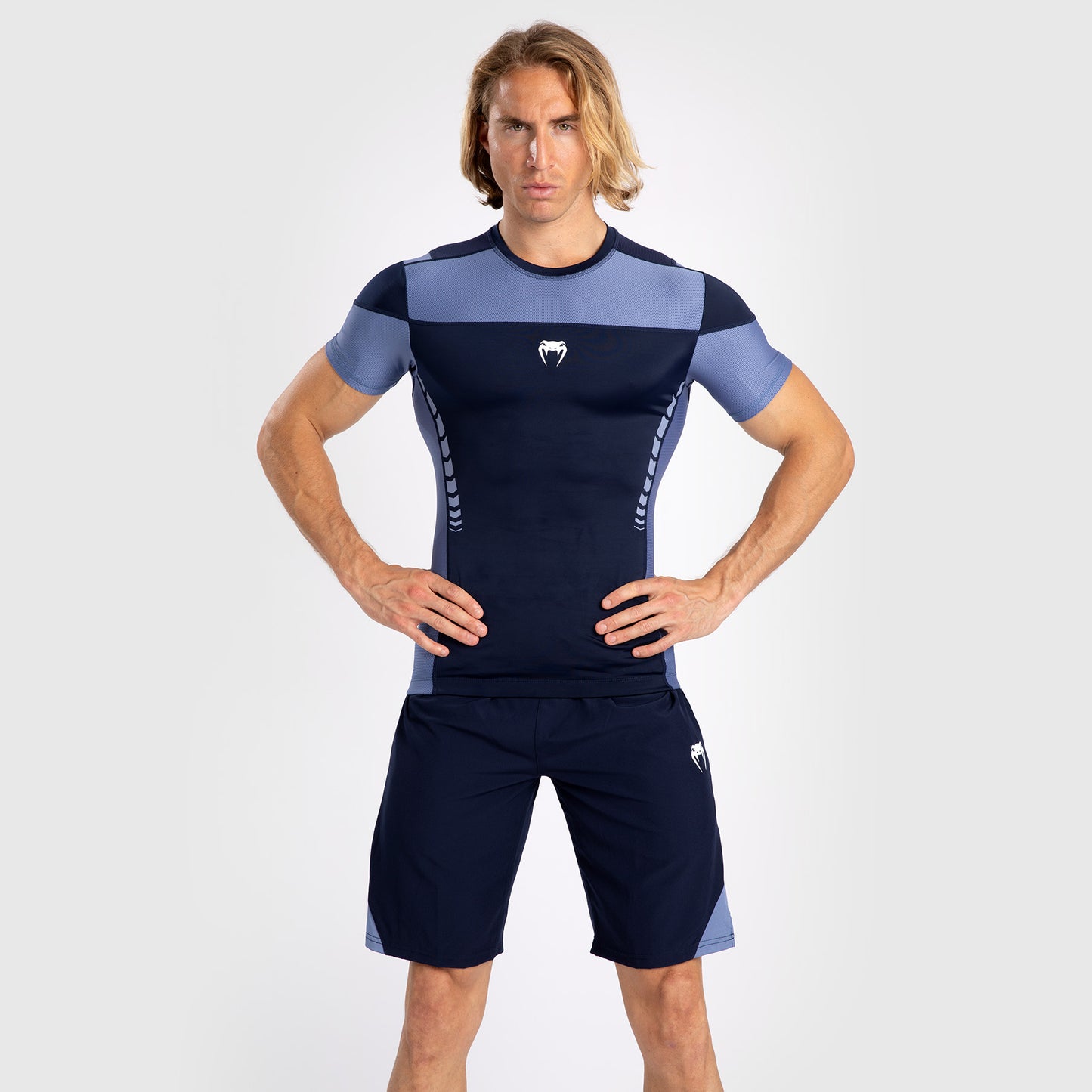 Venum Tempest Rashguard a maniche corte - Blu Navy/Blu