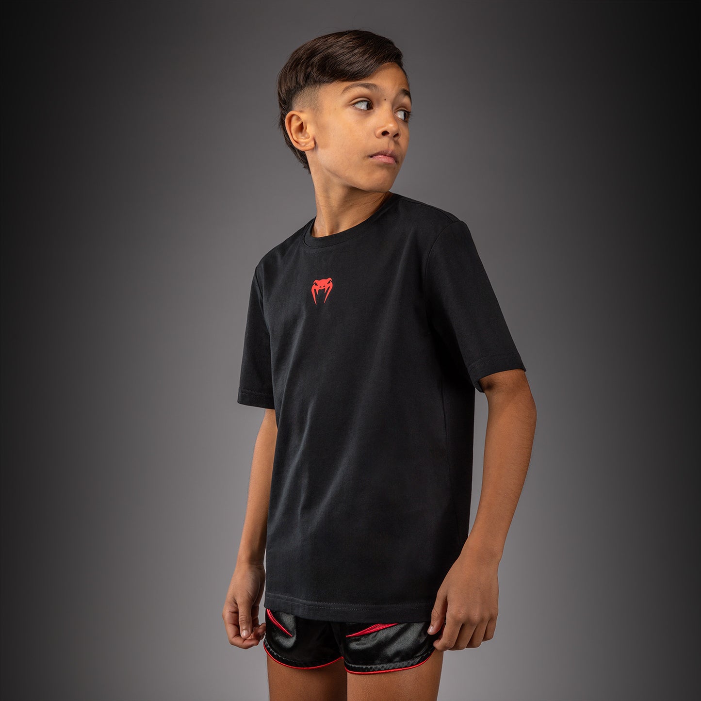 Venum Attack T-shirt in Cotone per Bambini - Nero/Rosso