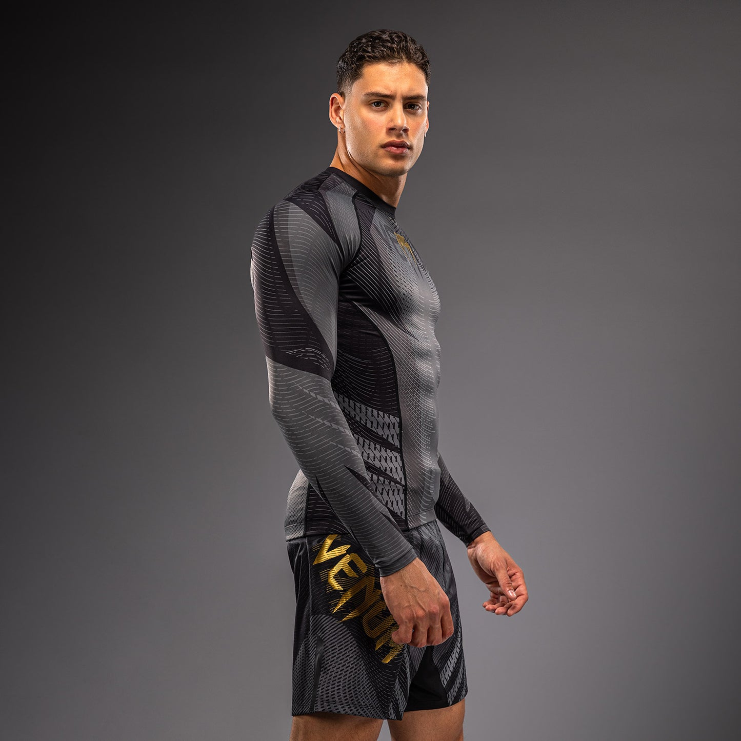 Venum Galactic 3.0 Rashguard a Maniche Lunghe - Nero/Oro