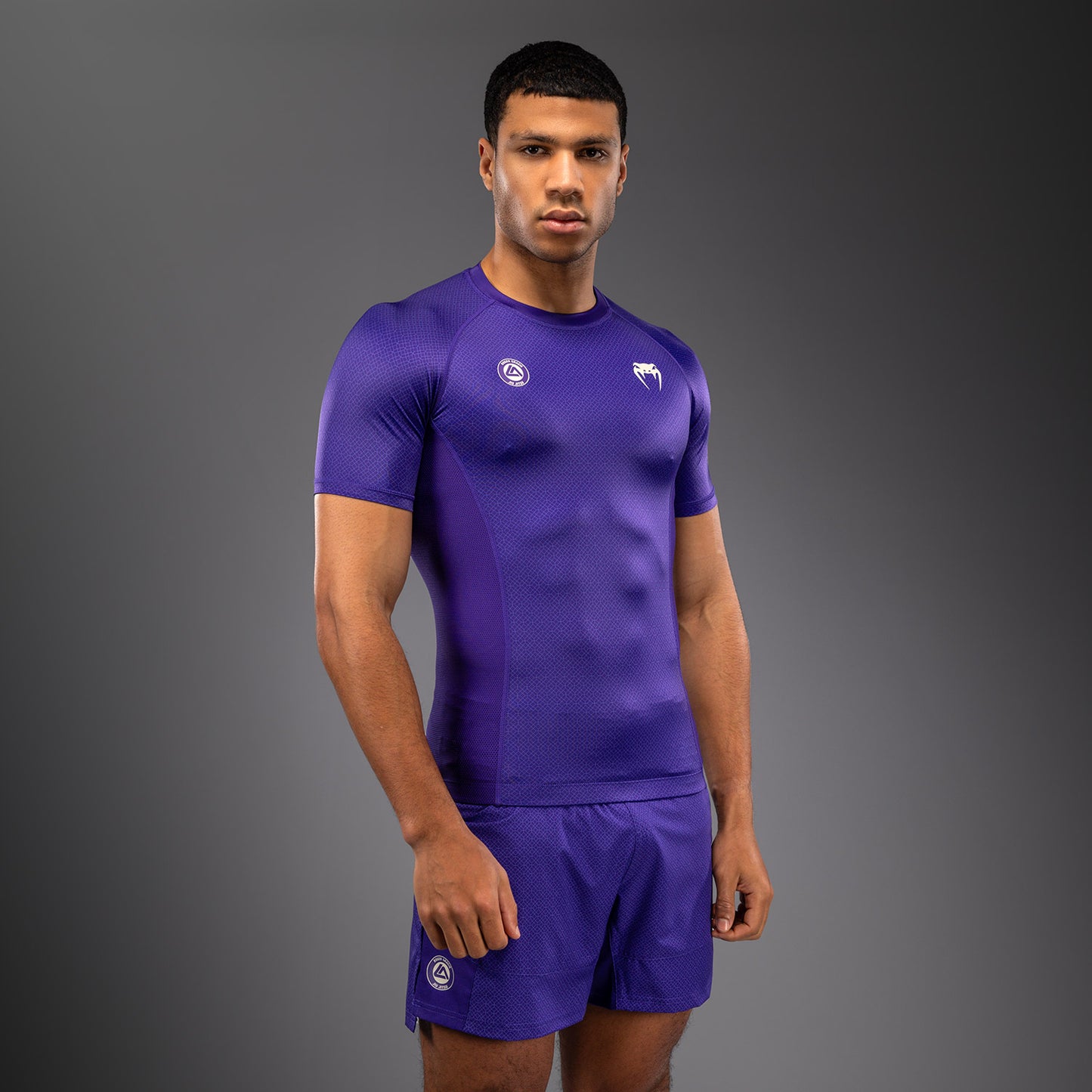 Venum x Roger Gracie Academy Rashguard a Maniche Corte - Viola