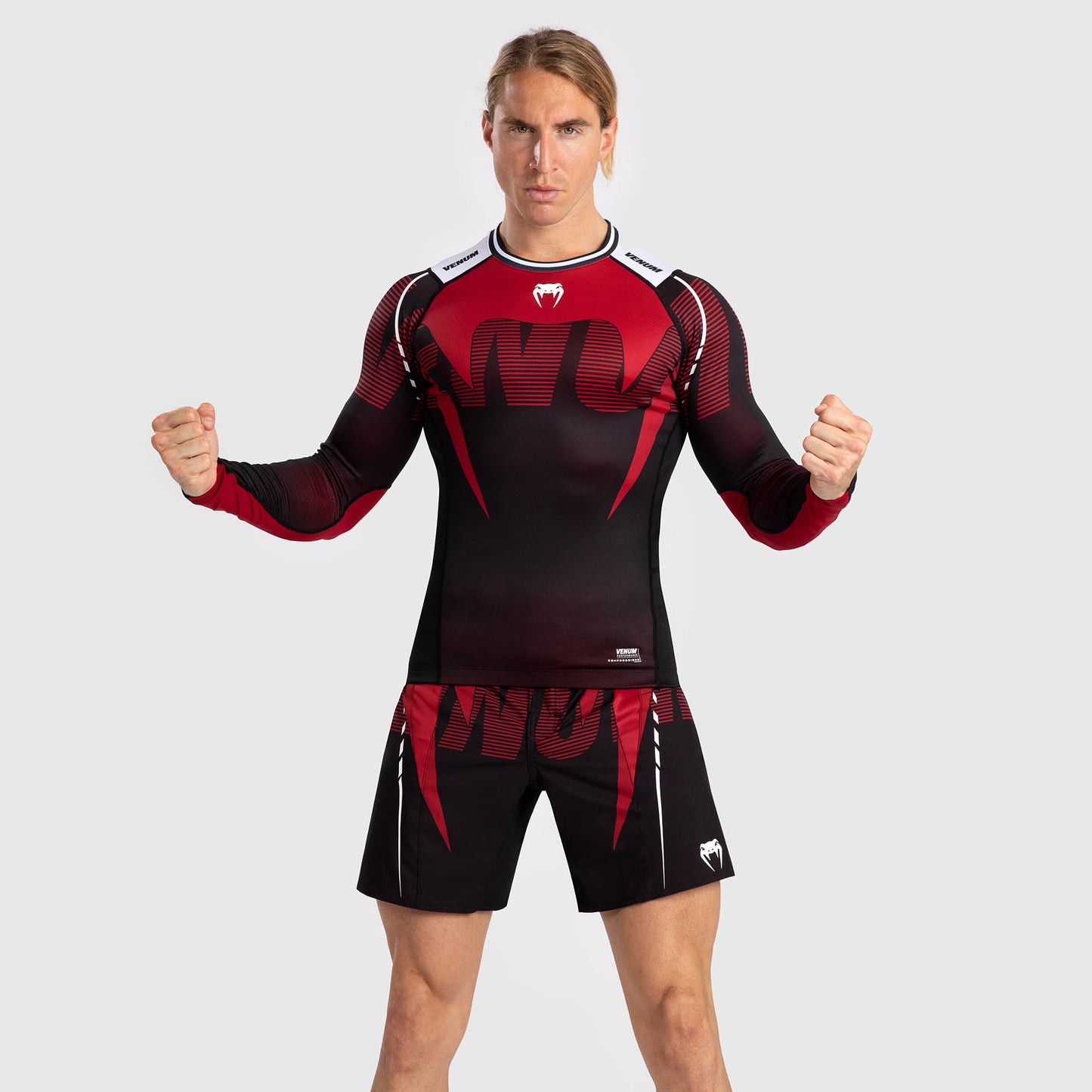Venum Adrenaline Rashguard a Maniche Lunghe da Uomo - Red
