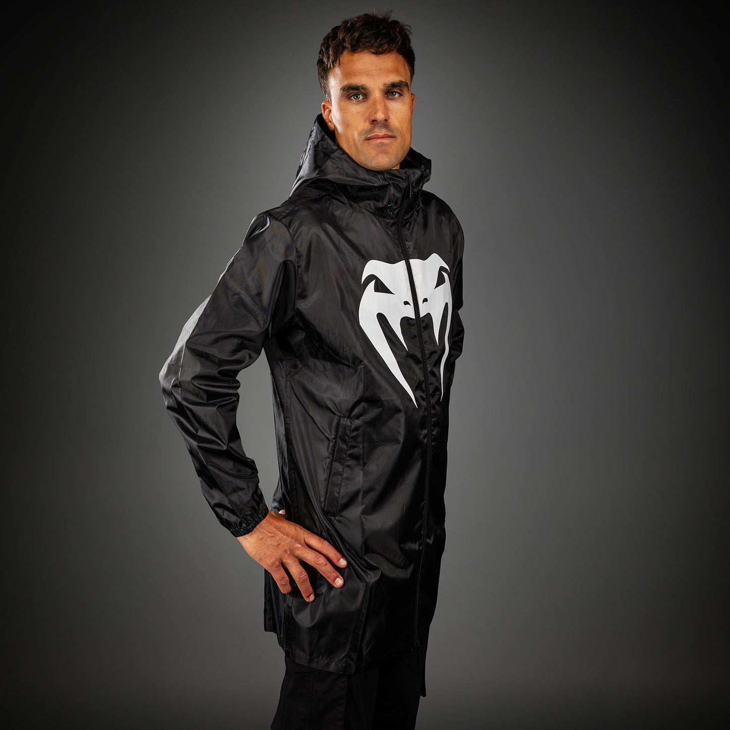 Venum MX Basics Giacca antipioggia lunga - Nero/Bianco