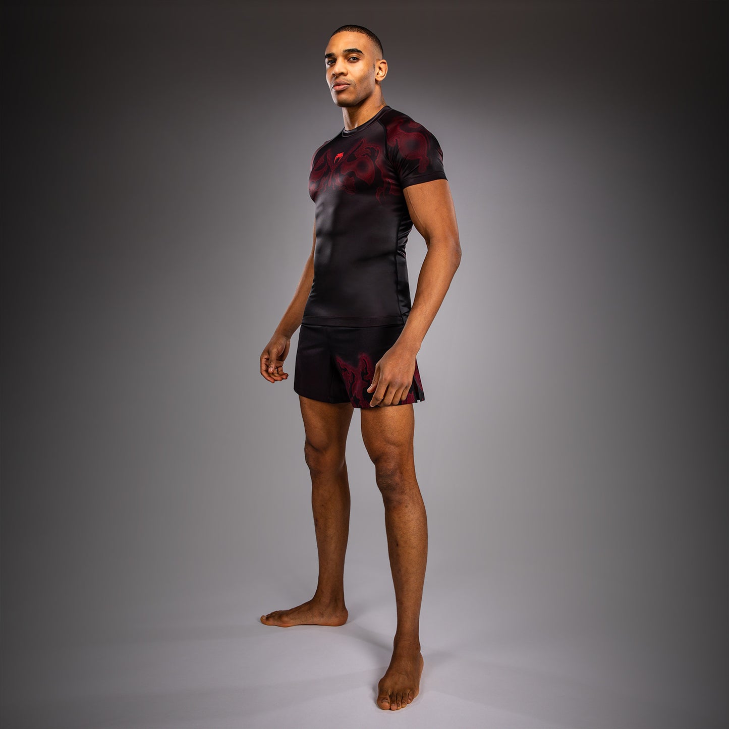 Venum Spectre Rashguard a Maniche Corte – Nero/Rosso