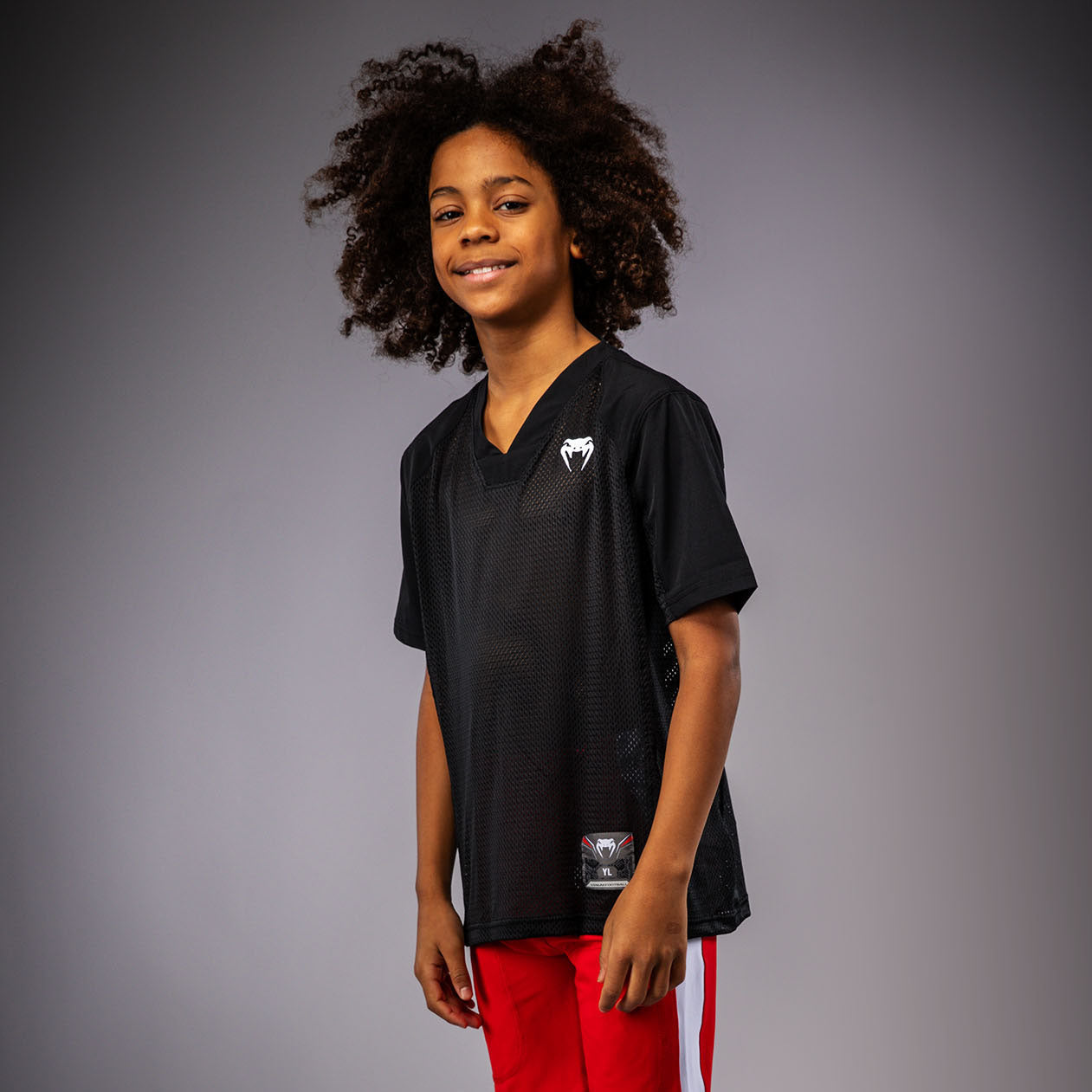 Venum Elite Football Maglietta da calcio a Maniche Corte per Bambini - Nero