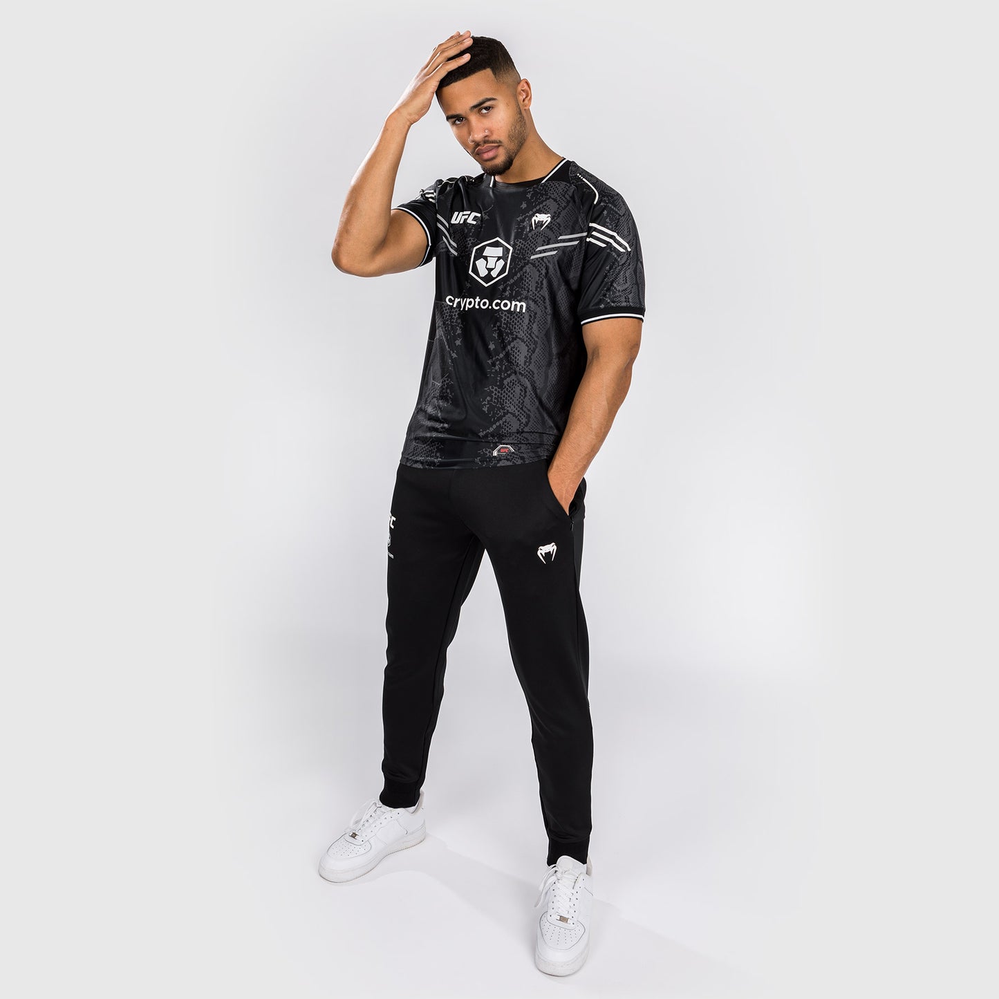 UFC Adrenaline by Venum Authentic Fight Night Maglia Jersey da Uomo - Nero