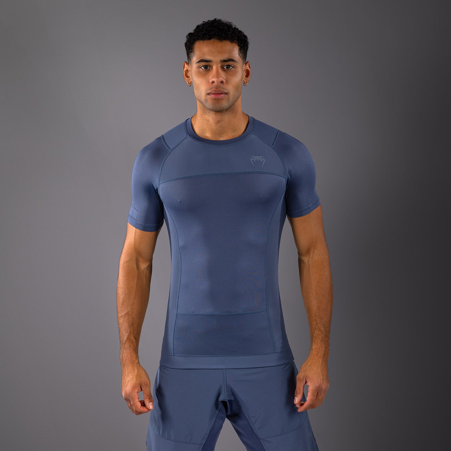 Venum G-Fit Air Rashguard a maniche Corte - Blu Nebbioso