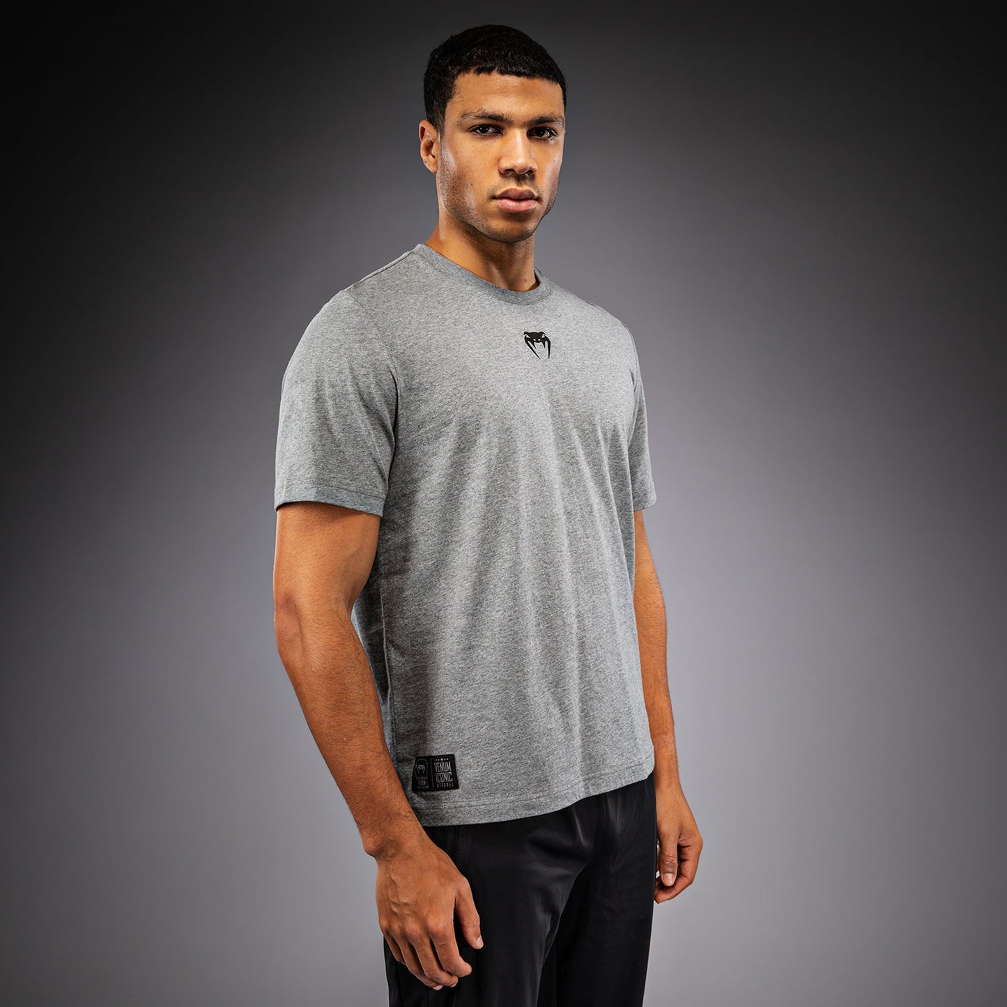 Venum Fight Icon T-shirt in Cotone - Grigio Mélange Chiaro