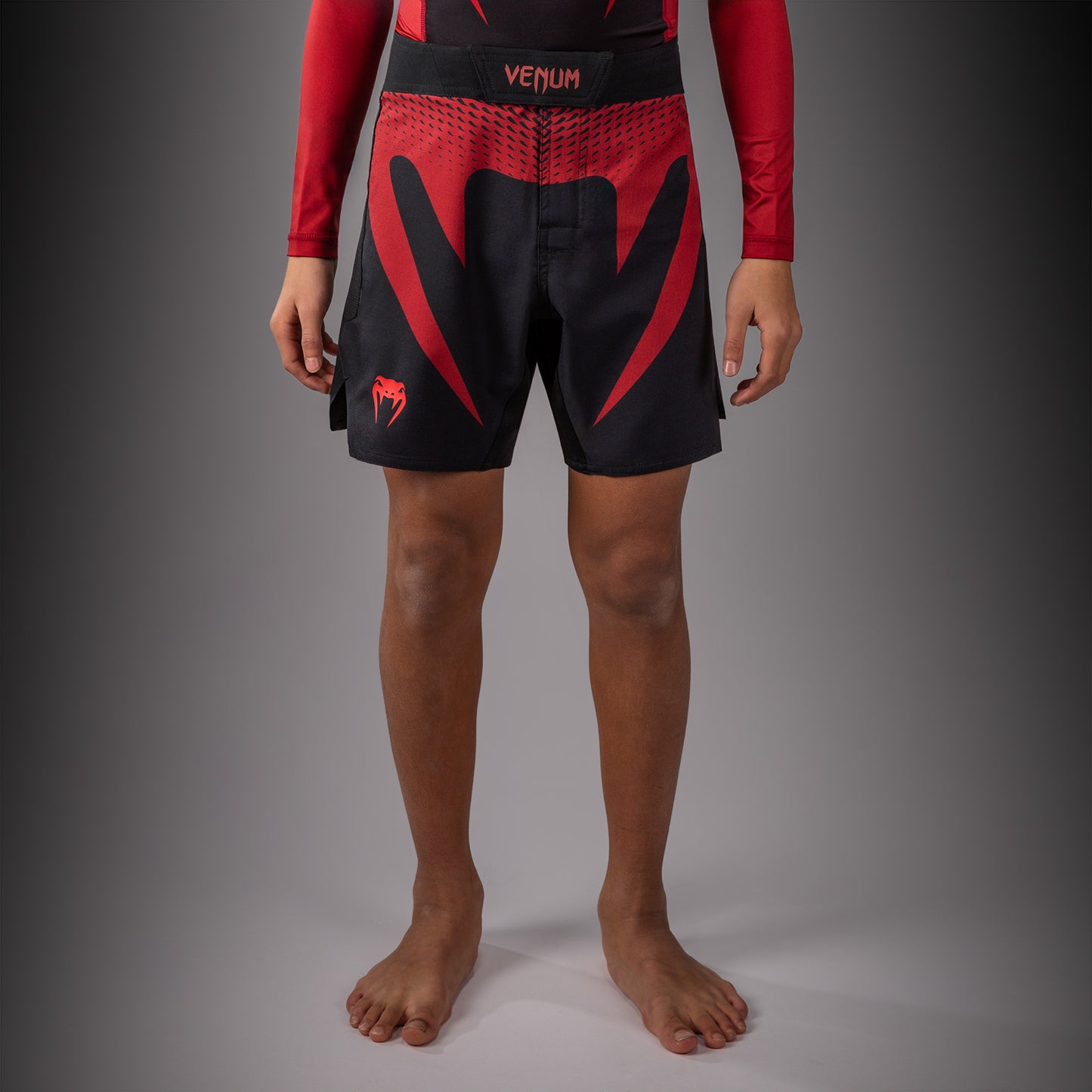Venum Attack Pantaloncini da Combattimento per Bambini - Nero/Rosso