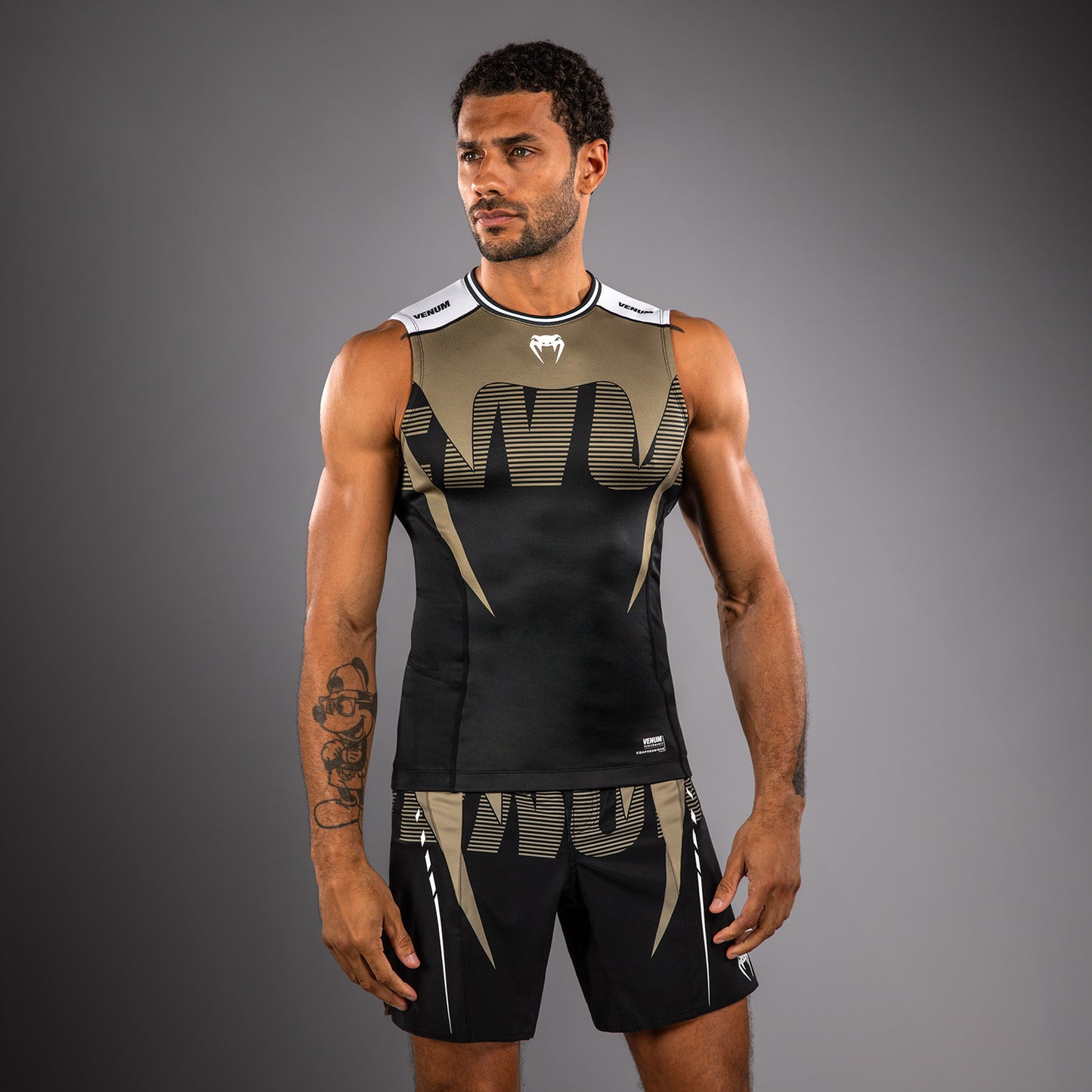 Venum Adrenaline Rashguard Senza Maniche – Nero/Sabbia