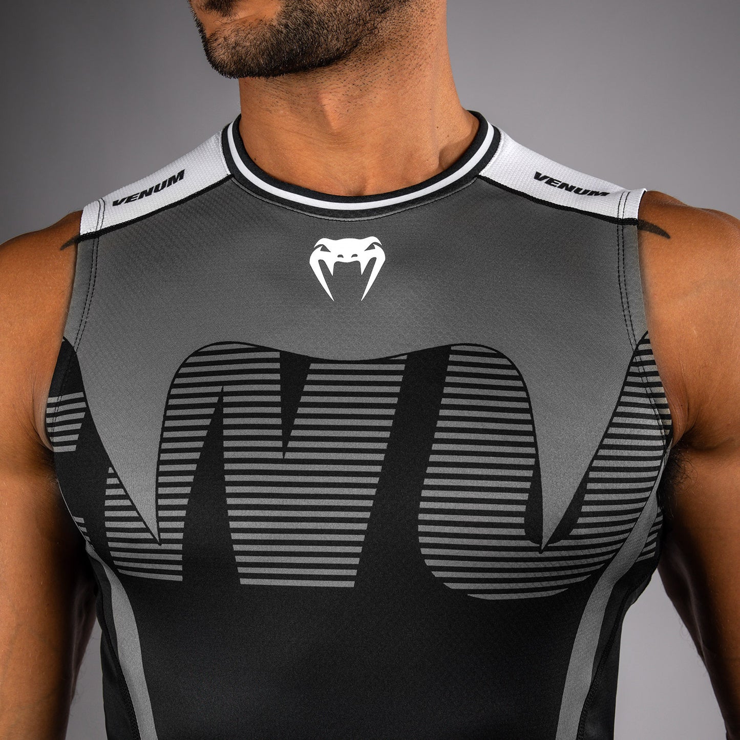 Venum Adrenaline Rashguard Senza Maniche – Nero/Grigio Argento
