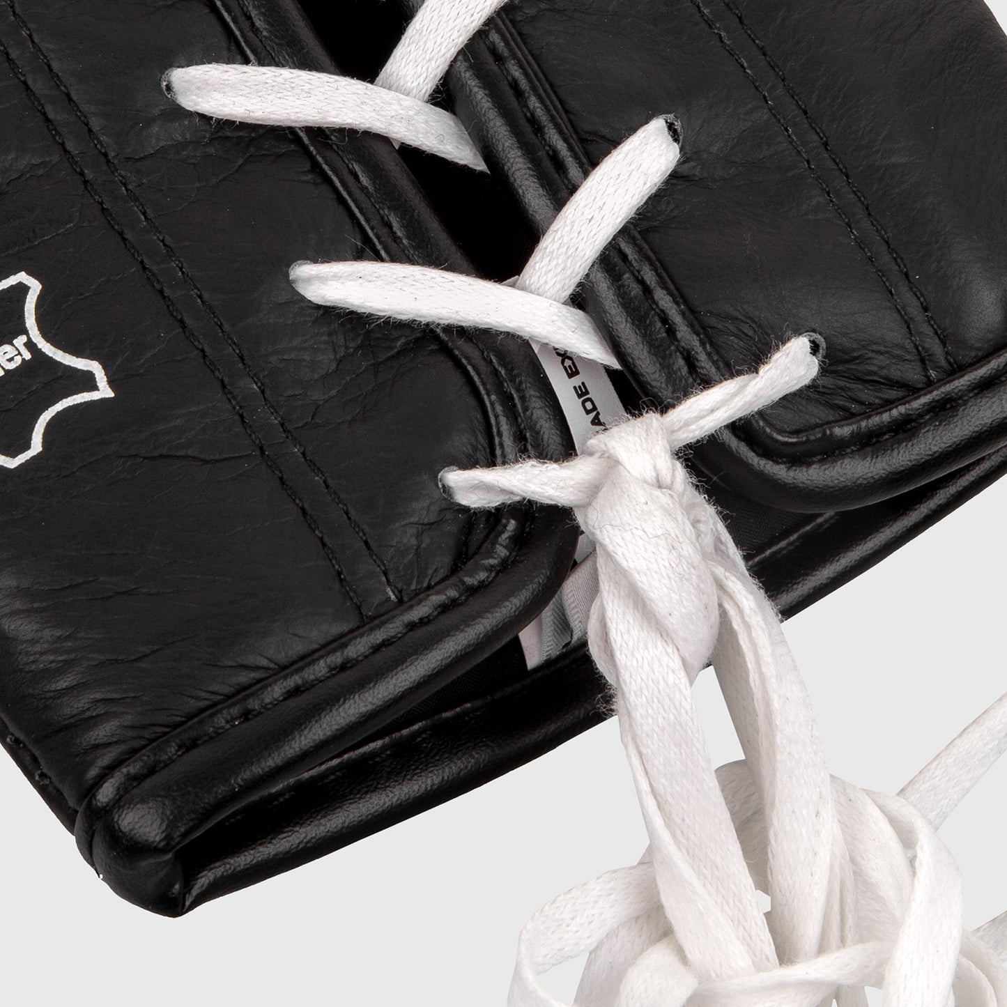 Guantoni da boxe professionali Venum Hammer con lacci - Nero/Bianco