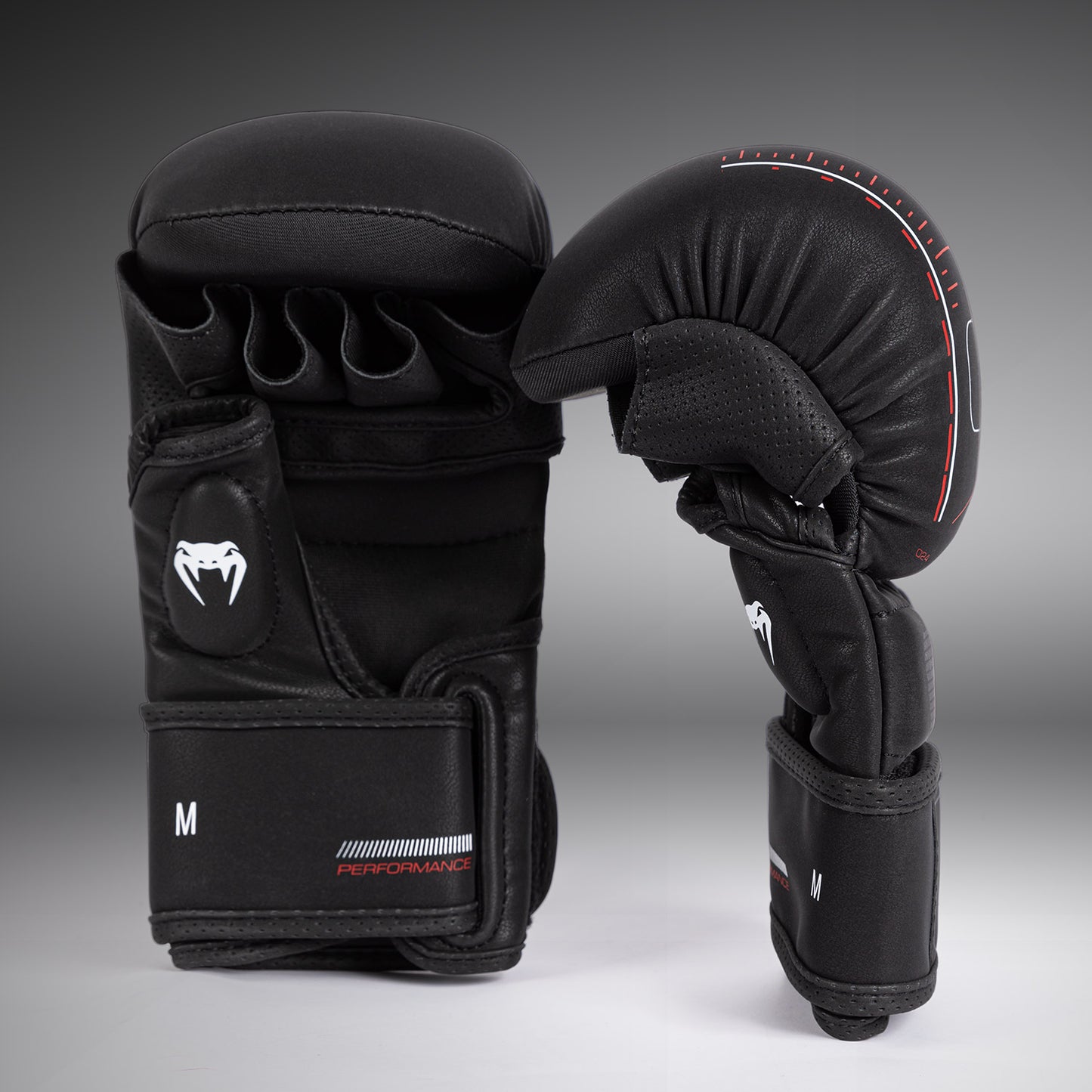 Venum Tactical XT Guanti da sparring MMA - Nero/Rosso fuoco
