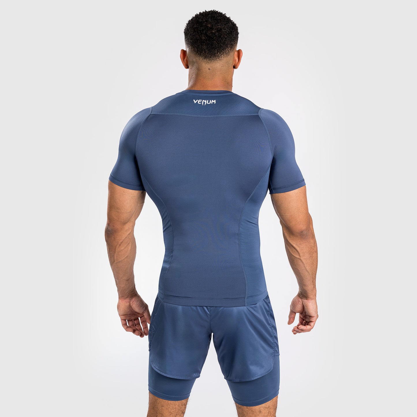 Venum Attack Rashguard a Maniche Corte da Uomo - Blu navy