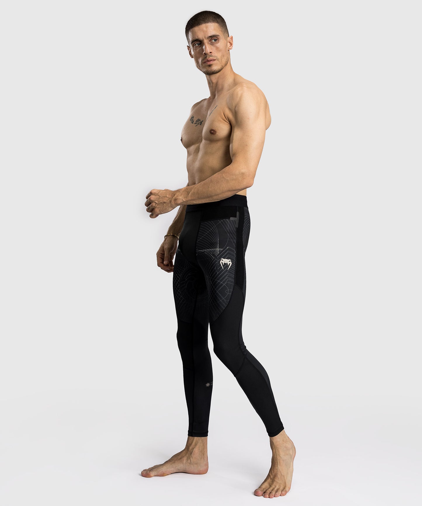Venum G-Fit Air Pantaloni Compressione da Uomo - Nero Profondo/Sabbia Del Deserto