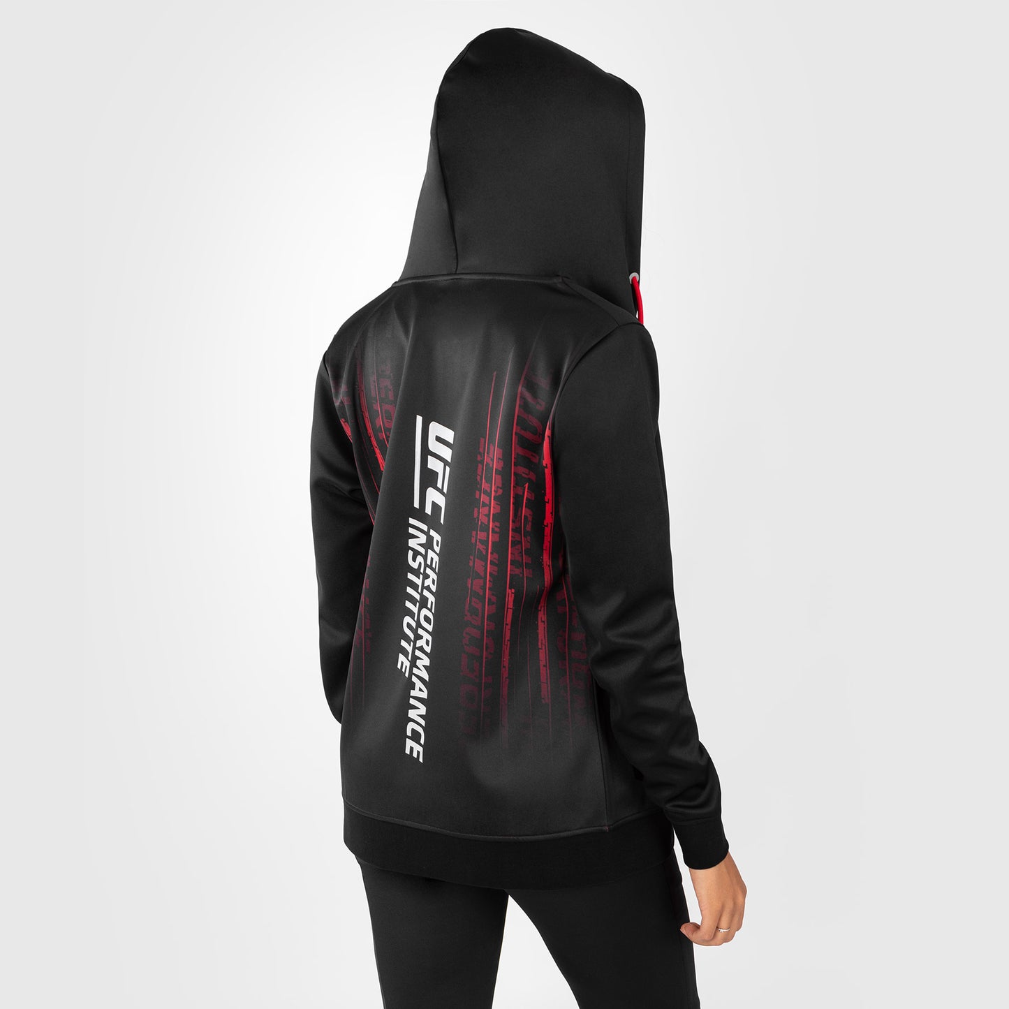 UFC Venum Performance Institute 2.0 Felpa con Cappuccio da Donna - Nero/Rosso