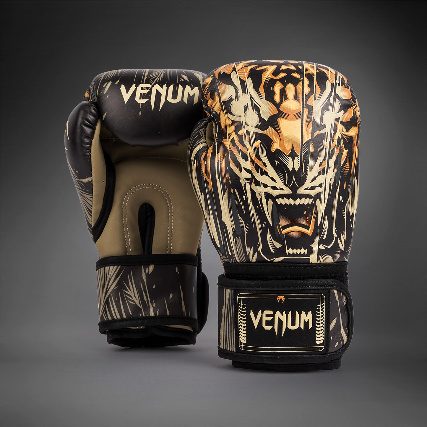 Venum Tiger Guanti da Boxe Bambini - Nero/Arancione Neon