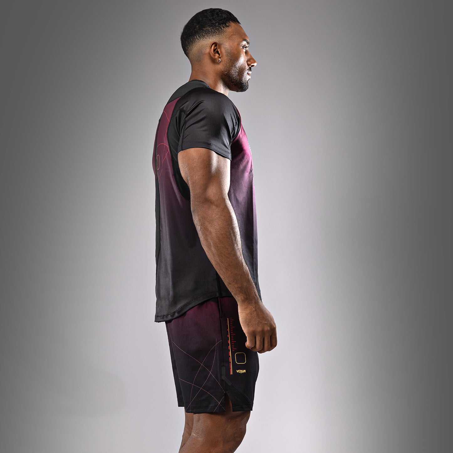 Venum Tactical XT Maglietta Dry Tech Uomo - Nero/Borgogna/Oro