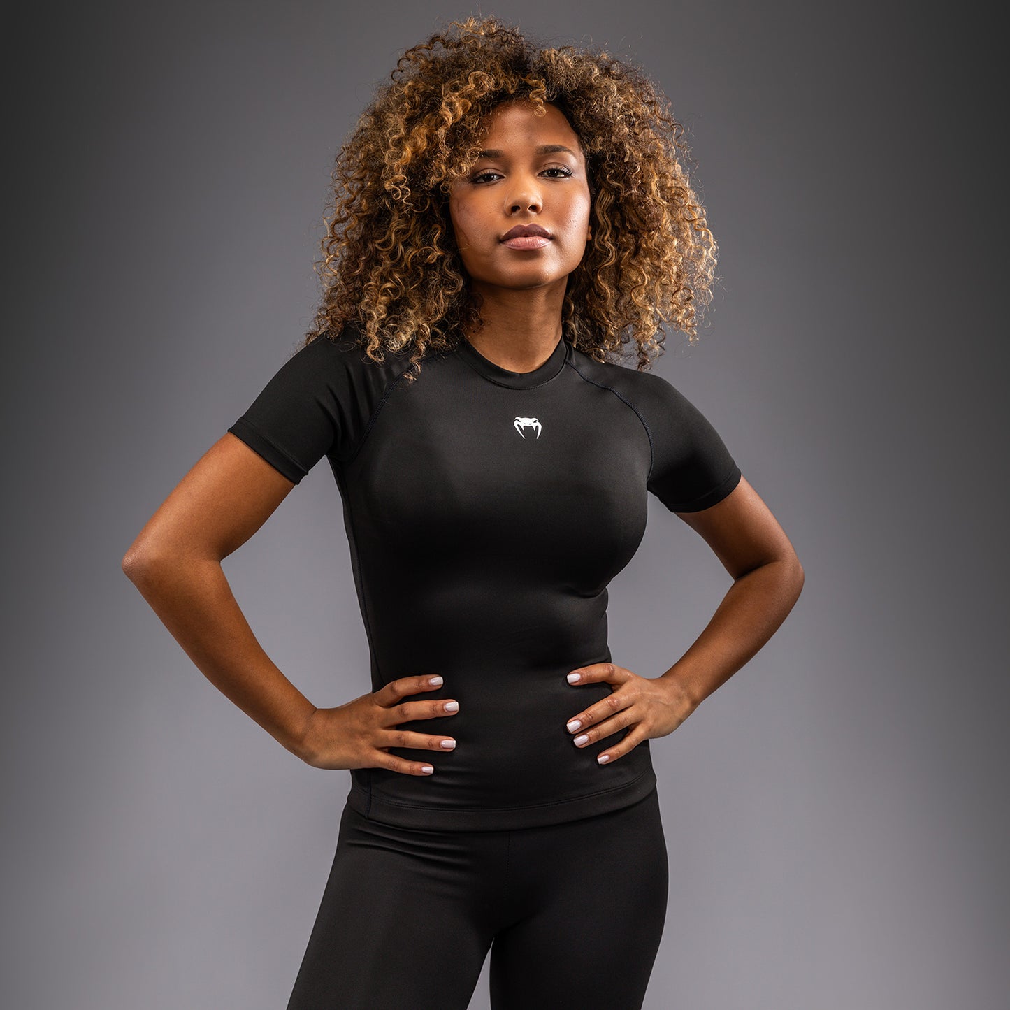 Venum Halo Rashguard a maniche corte da donna - Nero