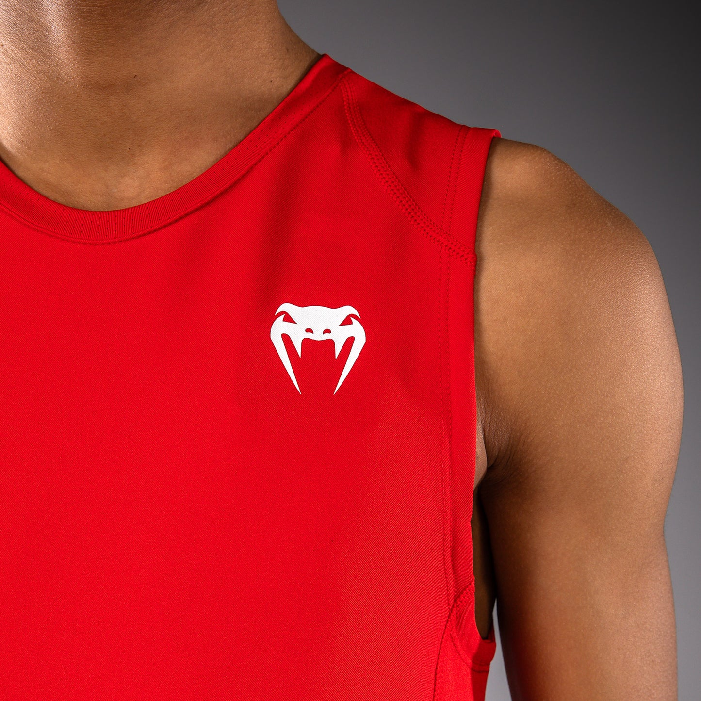 Venum Elite Football Maglietta a Compressione Senza Maniche da Calcio per Bambini - Rosso